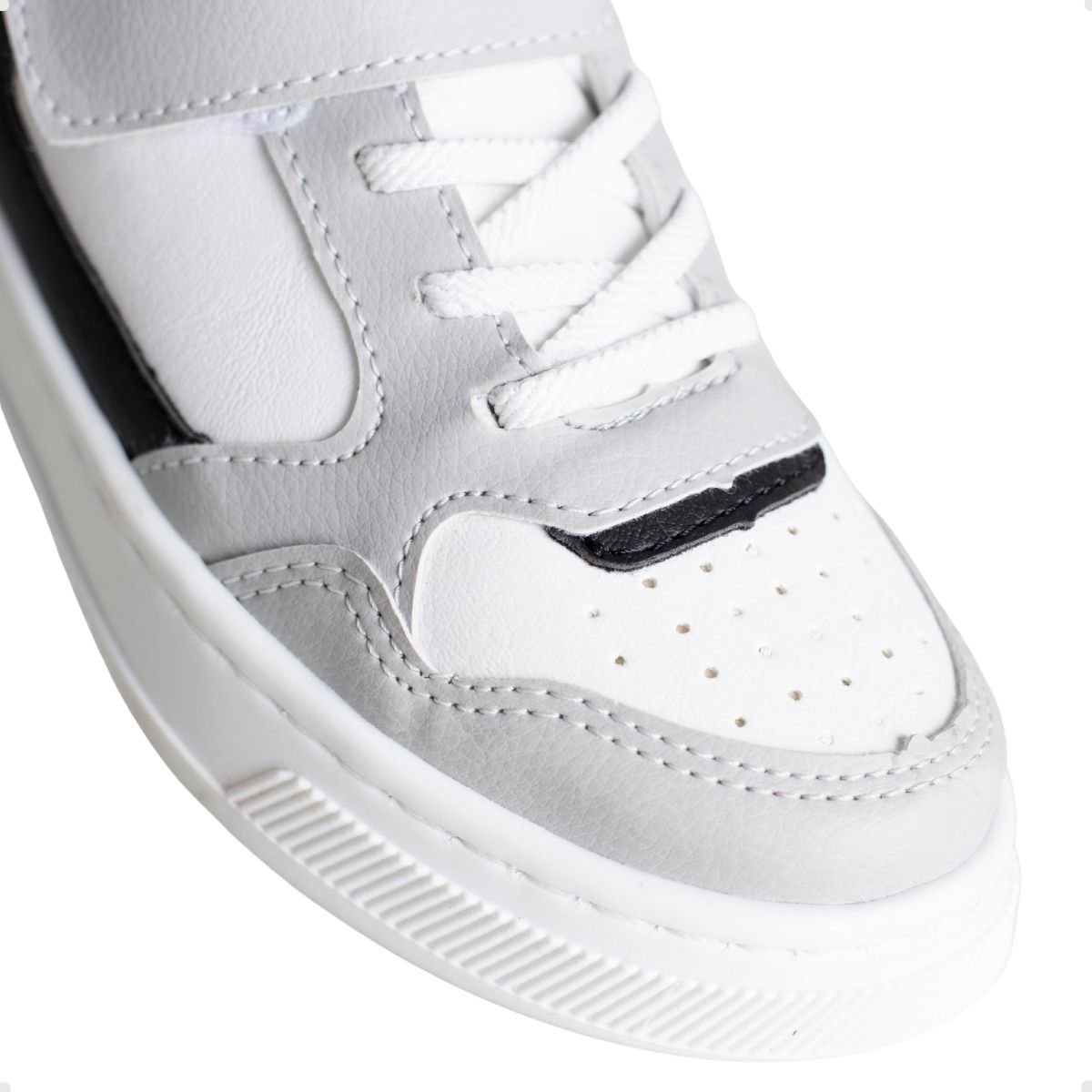 Sapatênis Infantil Enzo Ribeiro Branco E Cinza Cinza 5