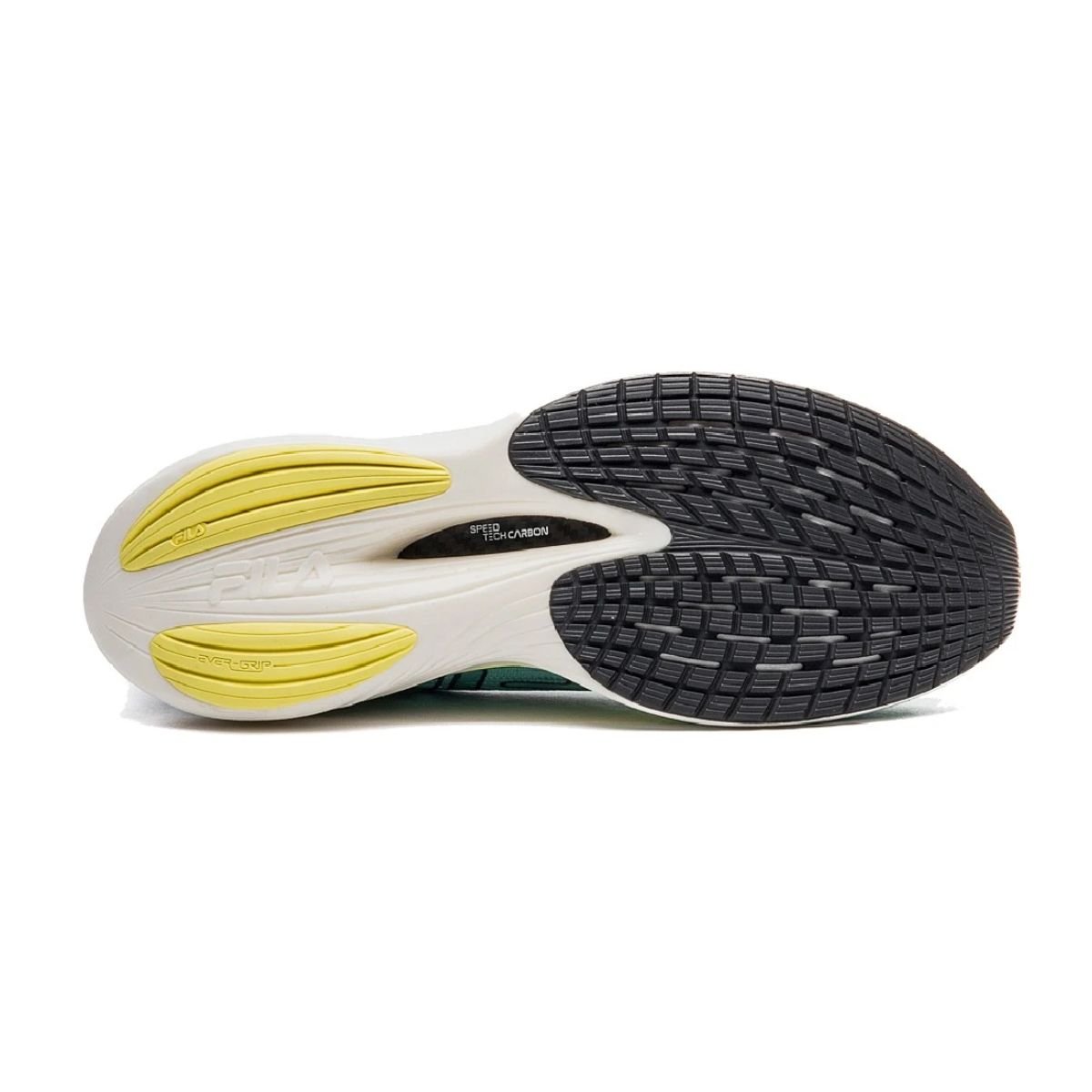 Tênis Running Masculino Fila Carbon 2 Azul Verde 4