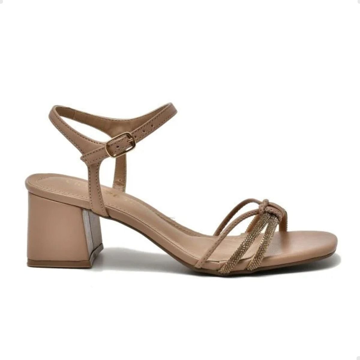Sandália Feminina Salto Baixo Via Marte Marrom Claro Marrom