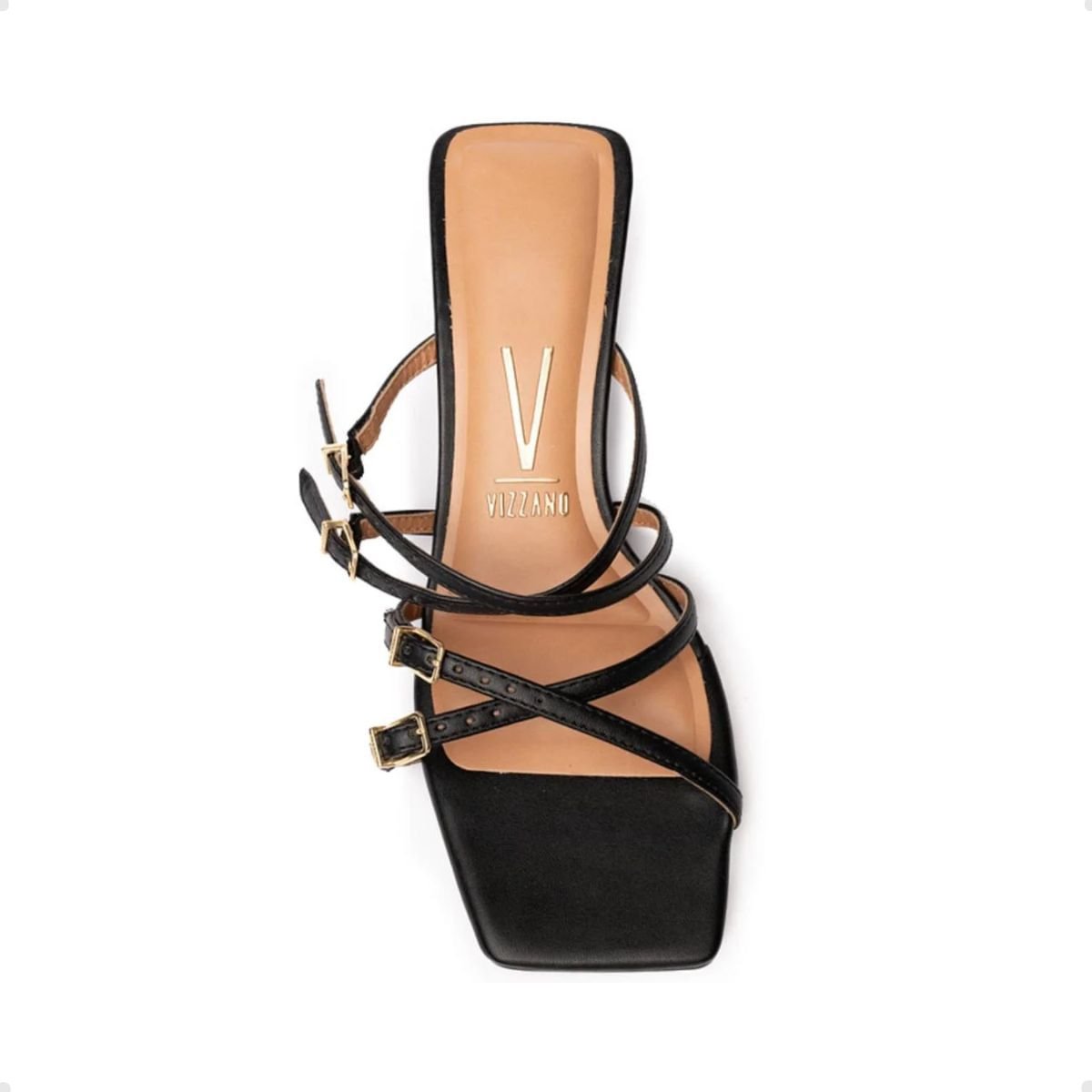 Tamanco Feminino Salto Baixo Vizzano Preto Preto 3