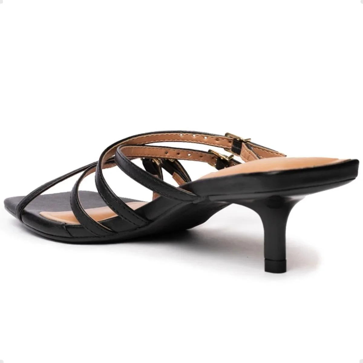 Tamanco Feminino Salto Baixo Vizzano Preto Preto 4