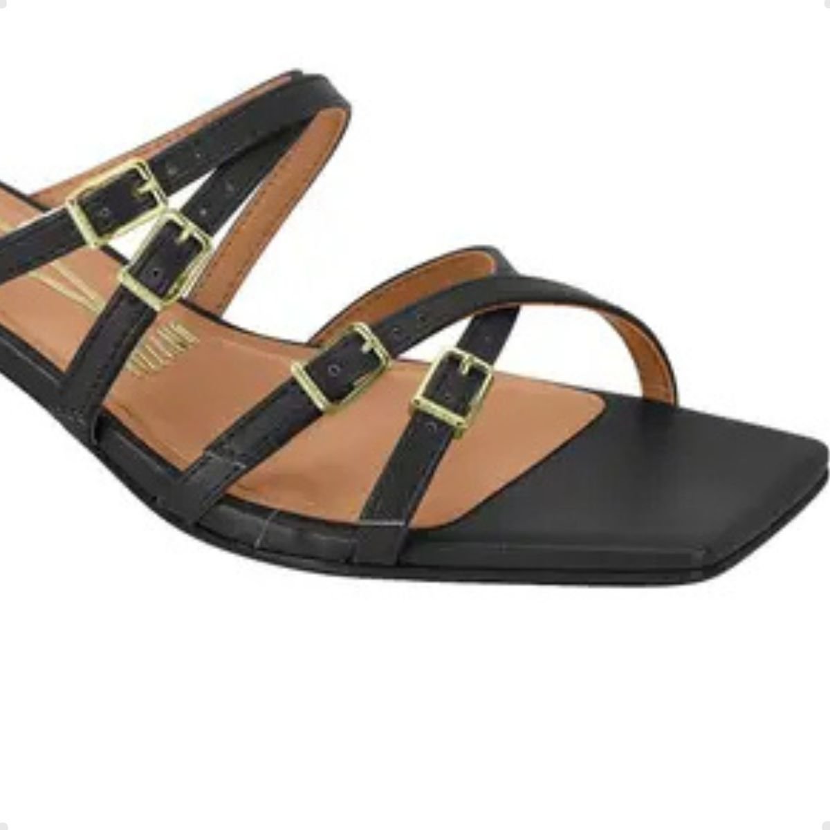 Tamanco Feminino Salto Baixo Vizzano Preto Preto 5