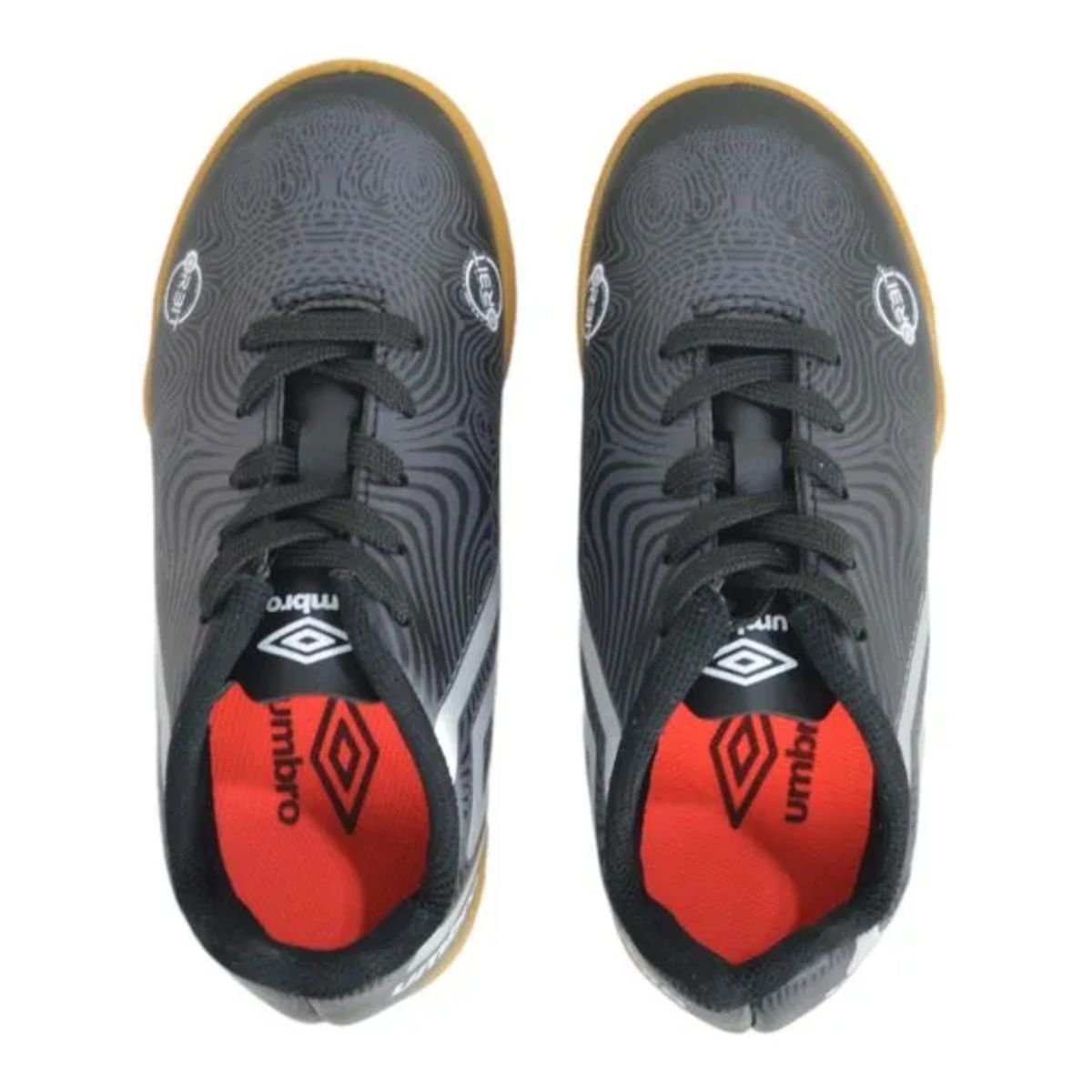 Chuteira Indoor Infantil Orbit Umbro Preto Preto 2