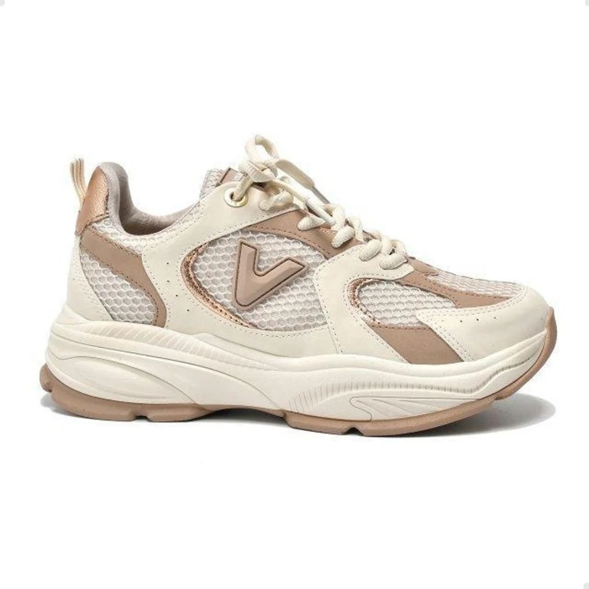 Tenis Moda Fem Tenis Moda Via Marte 135-003-04- Bege 1