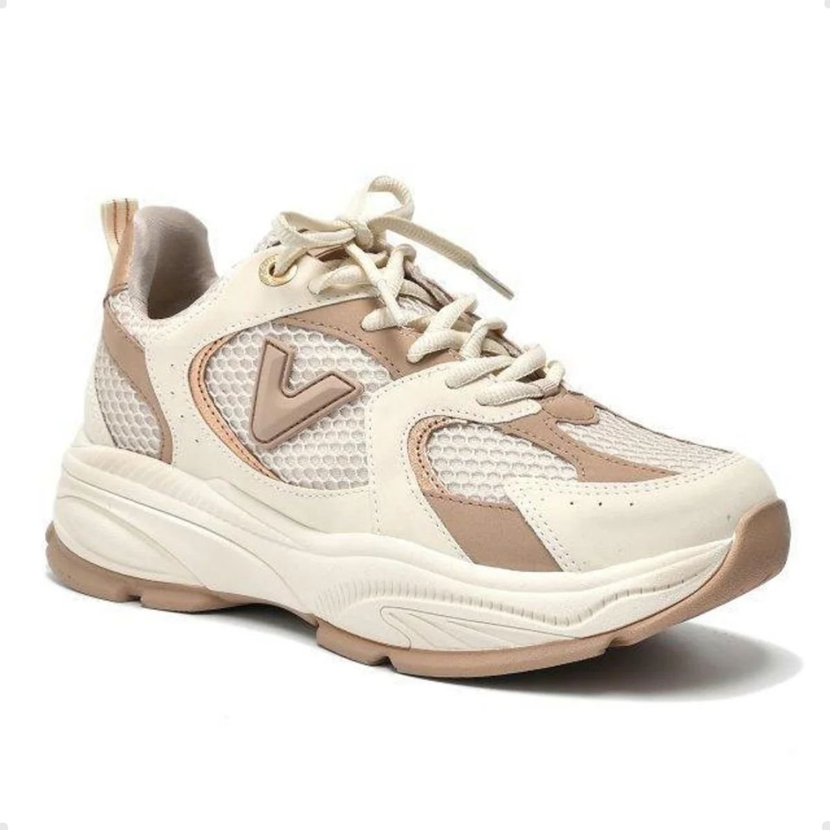 Tenis Moda Fem Tenis Moda Via Marte 135-003-04- Bege 2