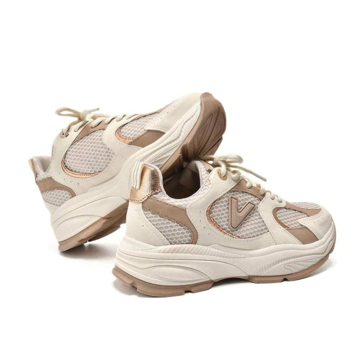 Tenis Moda Fem Tenis Moda Via Marte 135-003-04- Bege 4