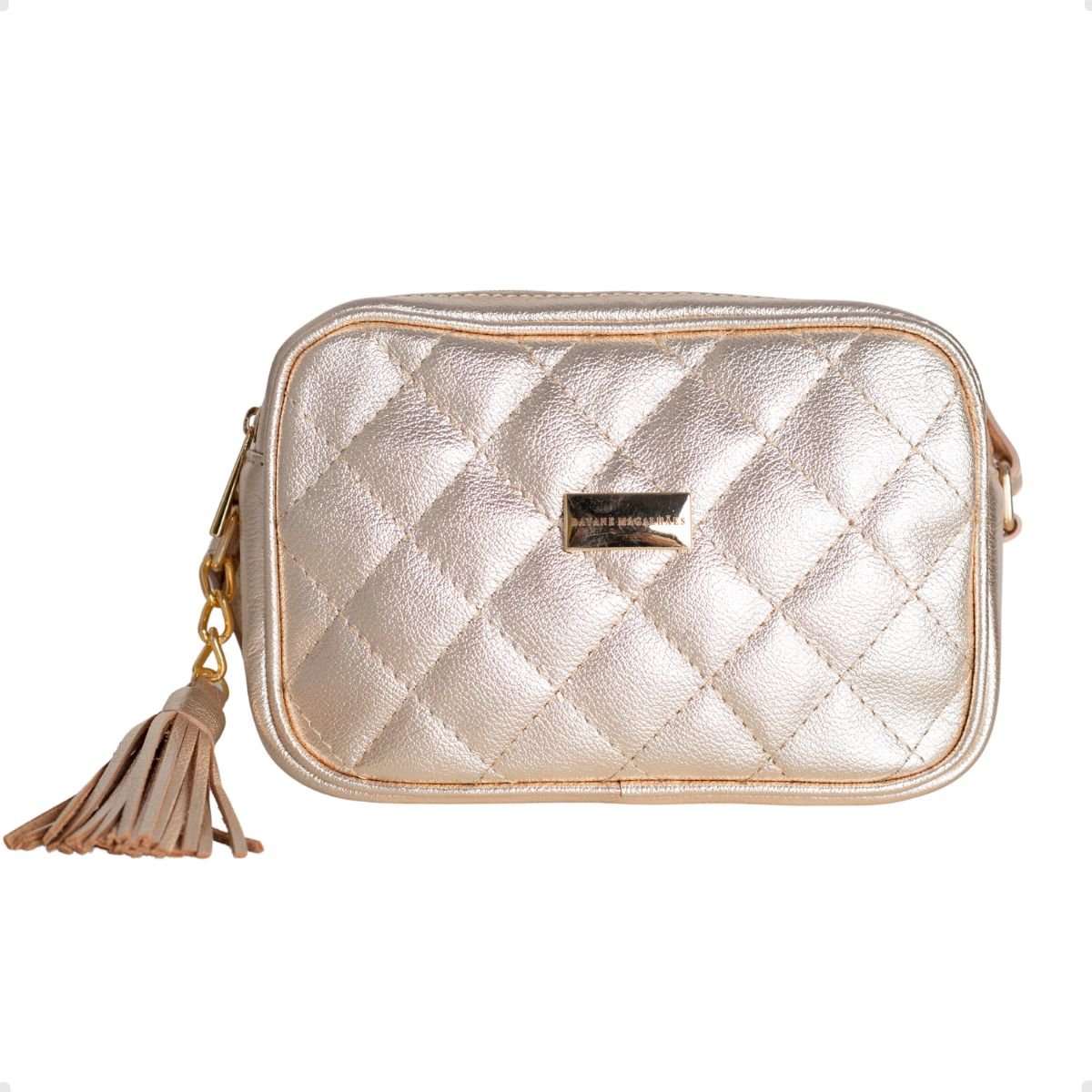 Bolsa Feminina Tiracolo Dayane Magalhães Fendy Dourado 1