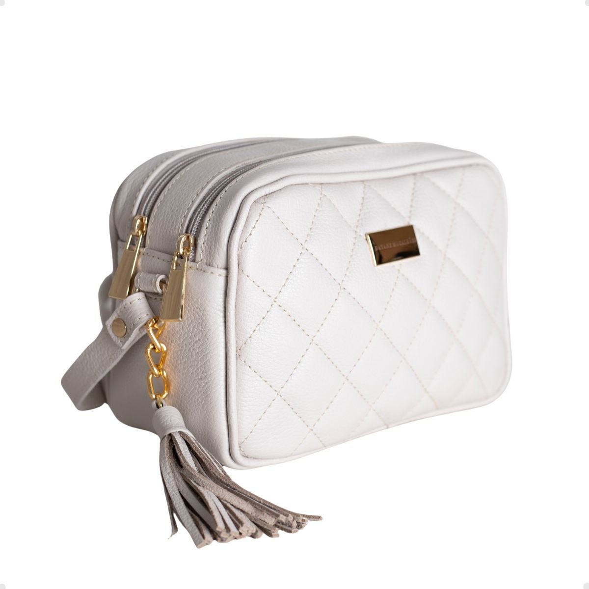 Bolsa Transversal Dayane Magalhães Matelassê Onix Branco 2