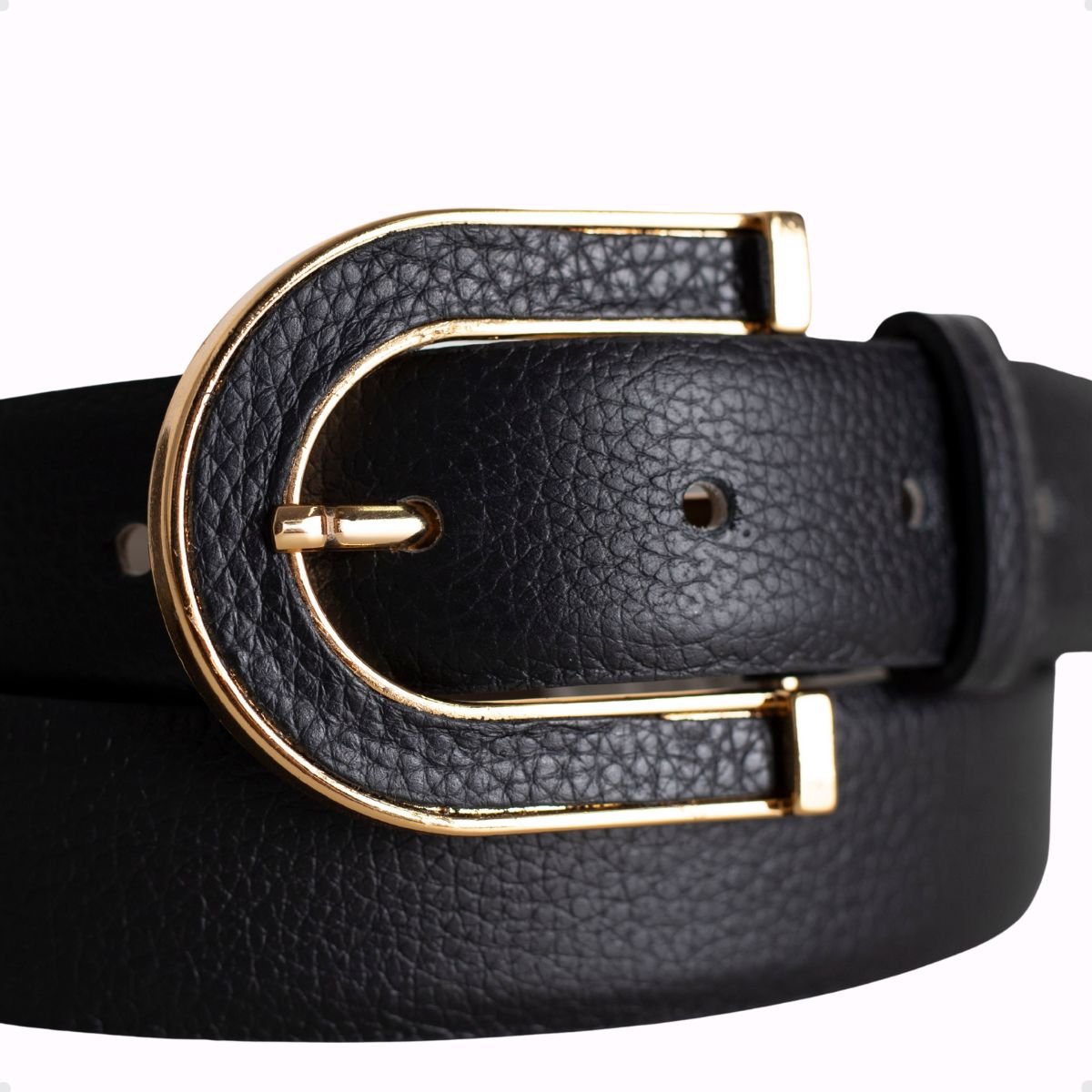 Cinto Em Couro Anna Dayane Magalhães Preto Texturizado Preto 5