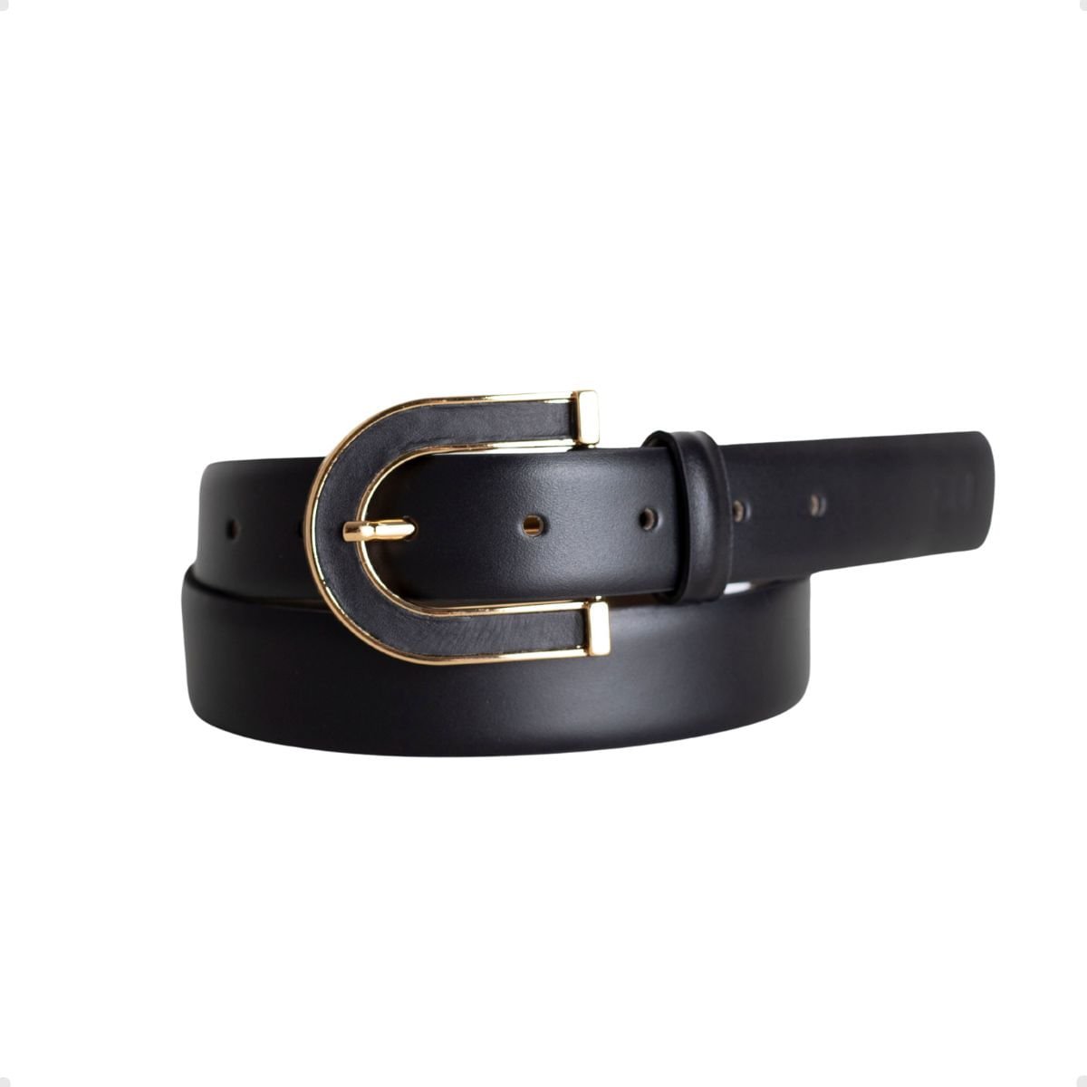 Cinto Em Couro Anna Dayane Magalhães Preto Liso Preto 3