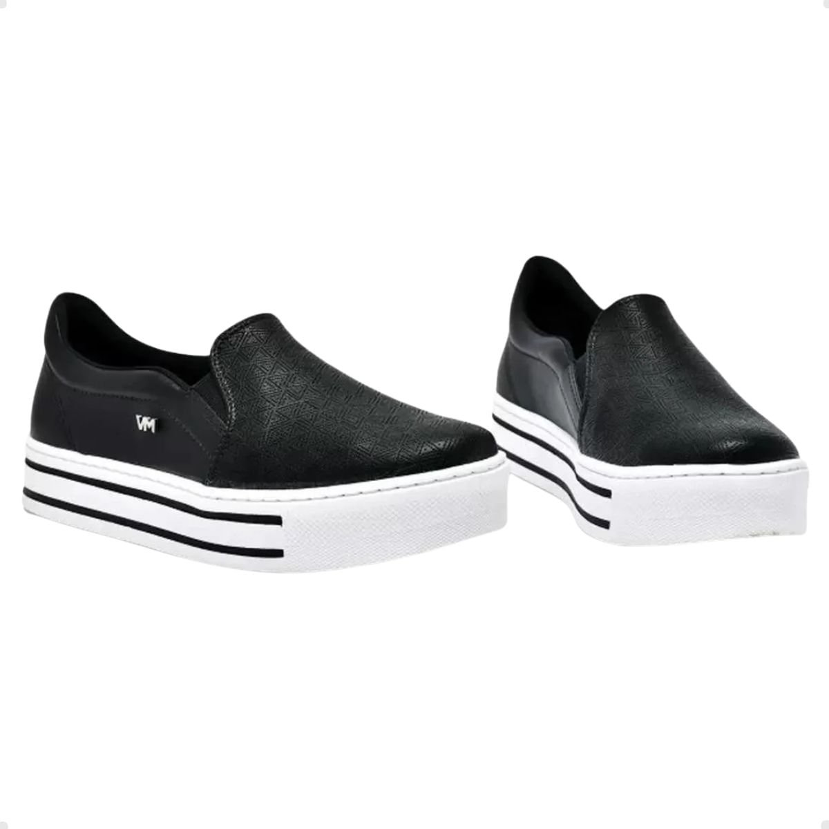 Tênis Moda Feminino Via Marte Slip On Preto Preto 3