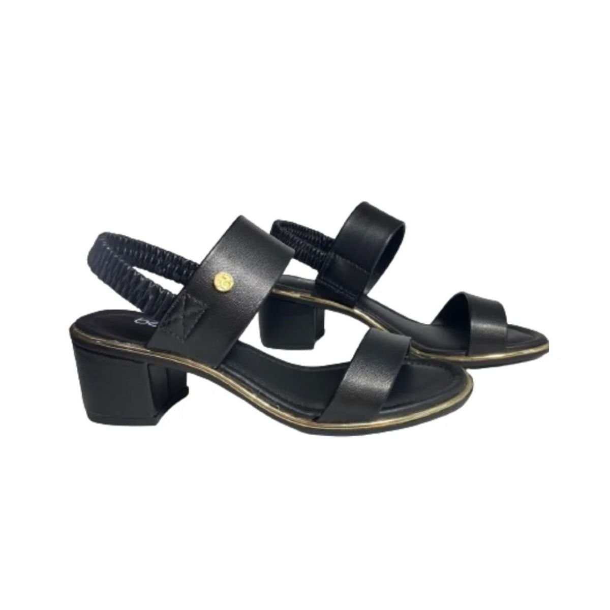 Sandália Feminina Salto Médio Grosso Beira Rio Preta Preto 2