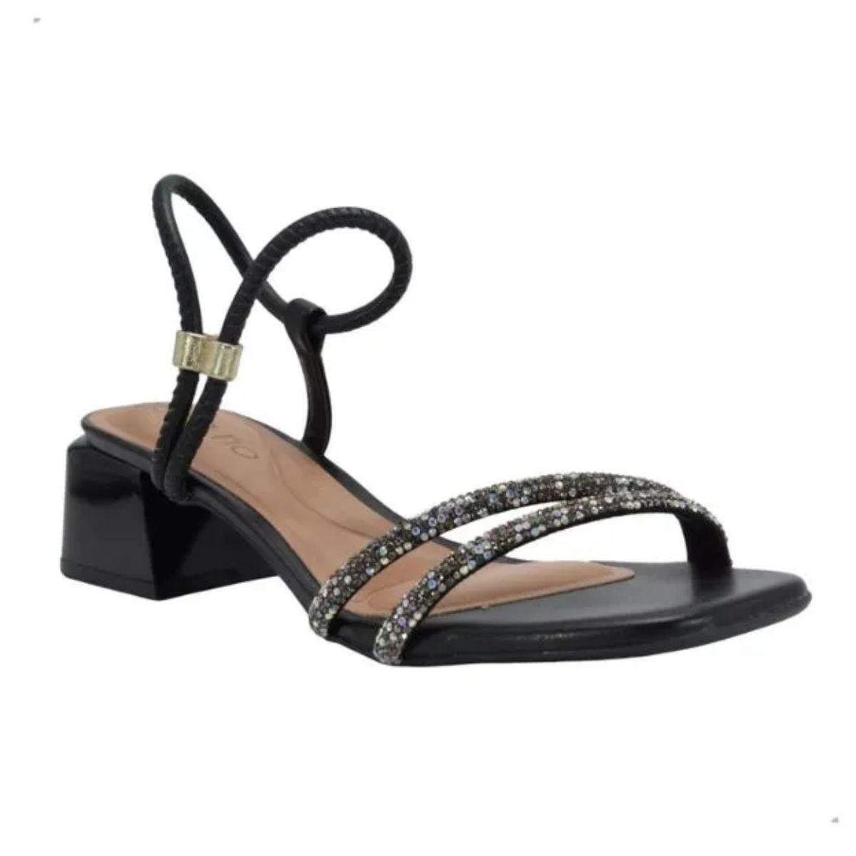 Sandália Feminina Salto Médio Grosso Beira Rio Preta Preto 2