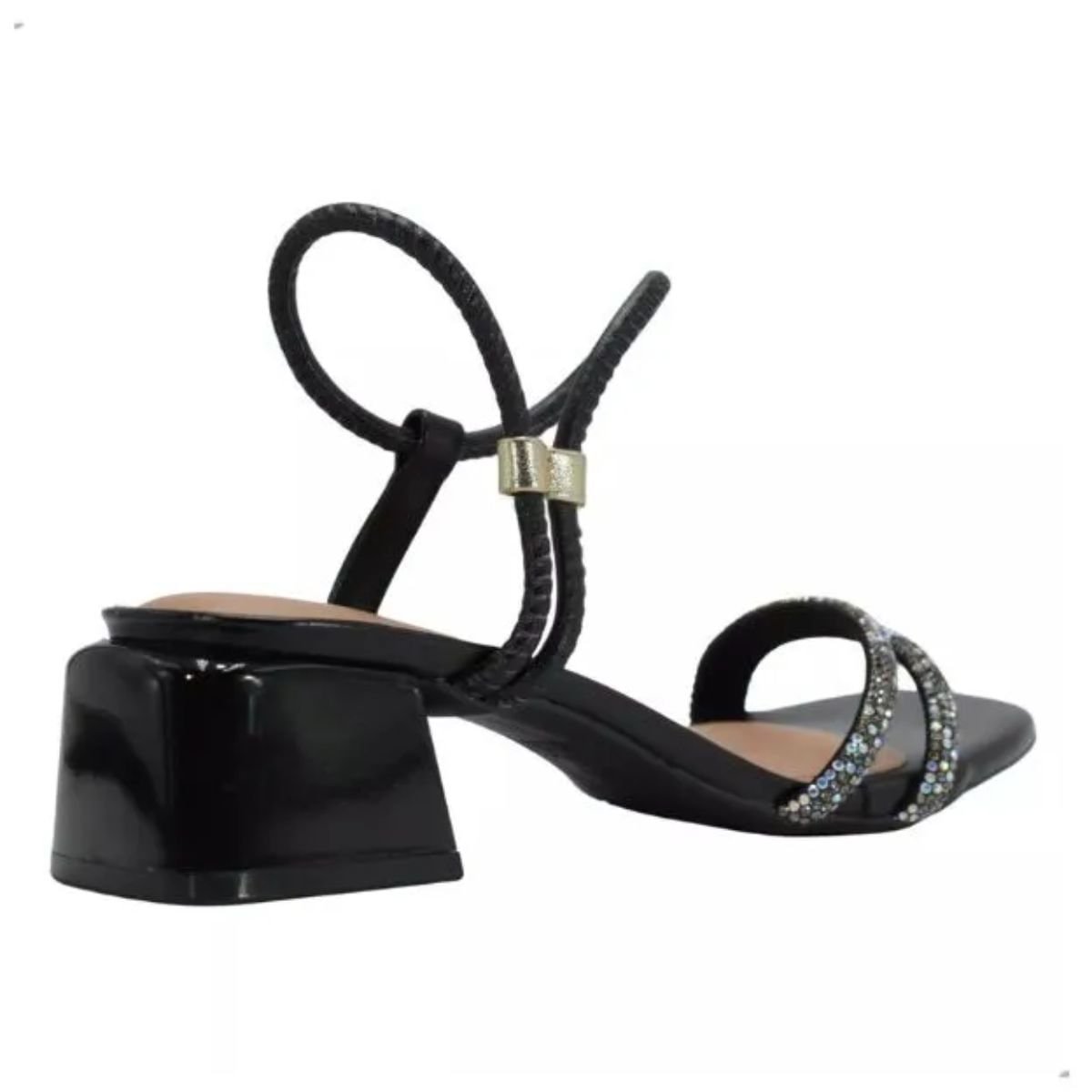 Sandália Feminina Salto Médio Grosso Beira Rio Preta Preto 5