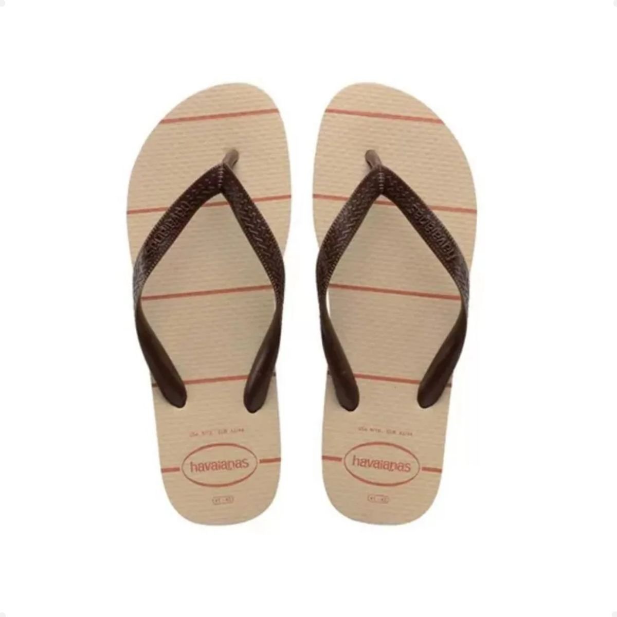 Chinelo Masculino Dedo Havaianas Color Essential Bege Bege 1
