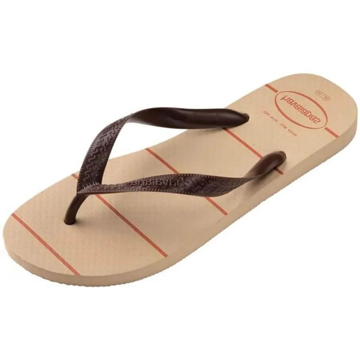 Chinelo Masculino Dedo Havaianas Color Essential Bege Bege 4
