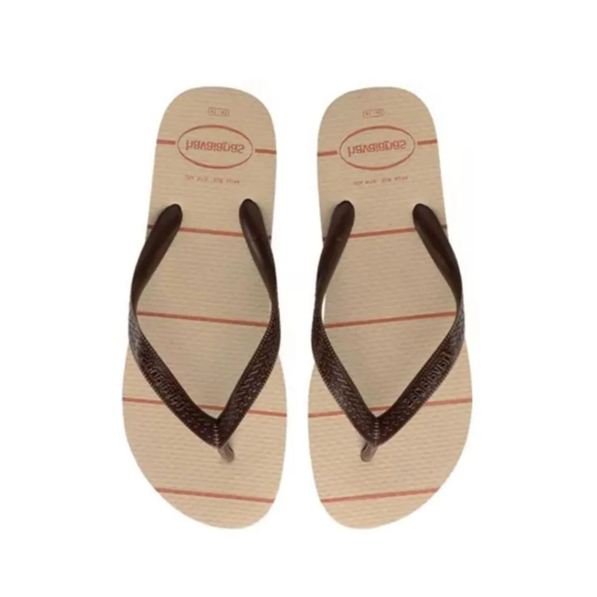 Chinelo Masculino Dedo Havaianas Color Essential Bege Bege 5