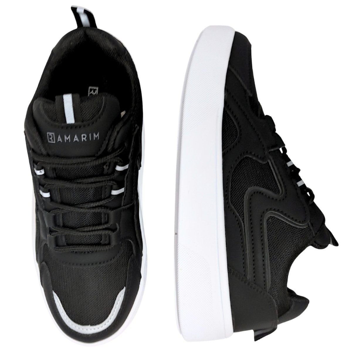 Tênis Moda Feminino Casual Ramarim Preto Preto 4