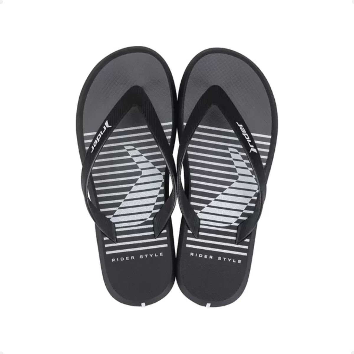 Chinelo Masculino Dedo Rider R1 Style Preto Preto 1