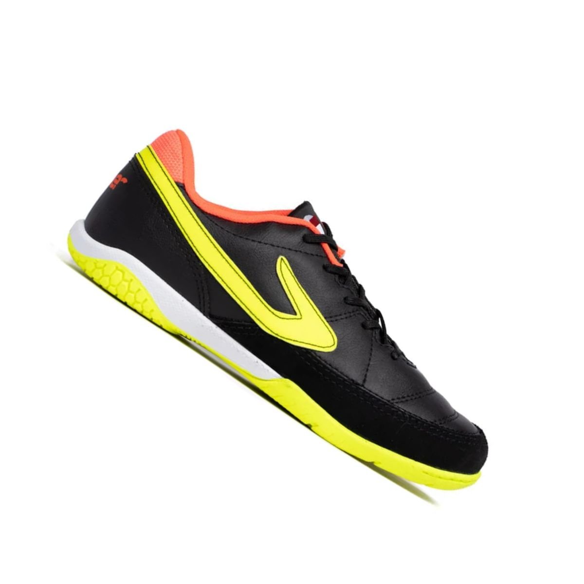 Chuteira Indoor Infantil Topper Titanium X Preta E Amarela Preto 5