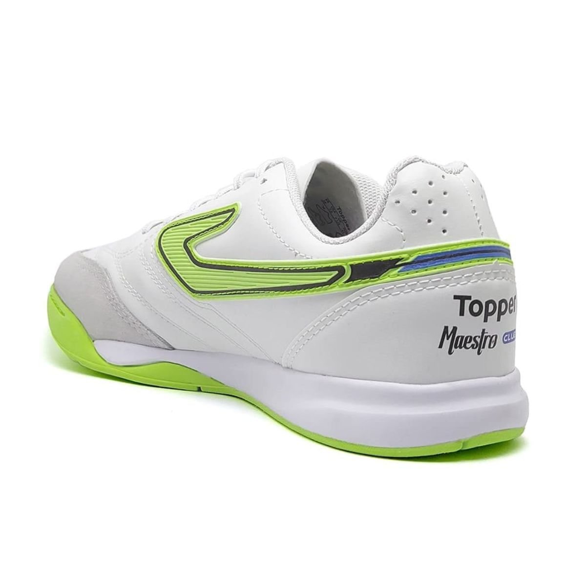 Chuteira Indoor Masculina Topper Maestro Club V Branco E Verde Branco 5