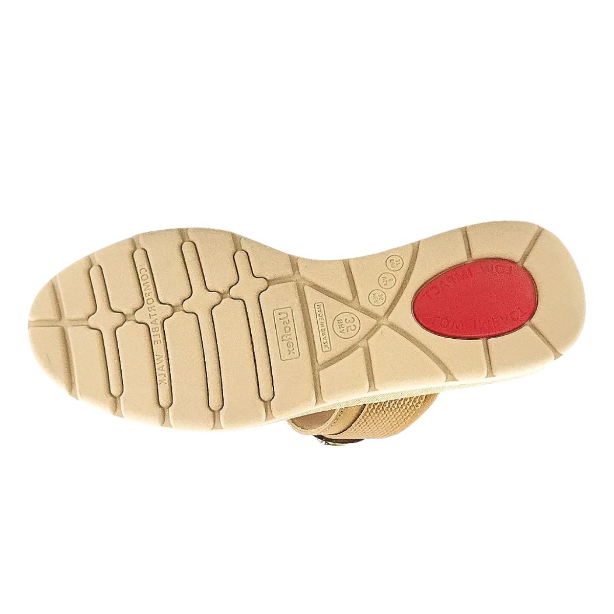 Tamanco Femiinino Anabela Usaflex Marfim Bege 5