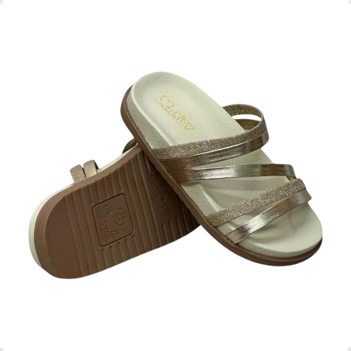 Tamanco Infantil Papete Kidy Dourado Dourado 4