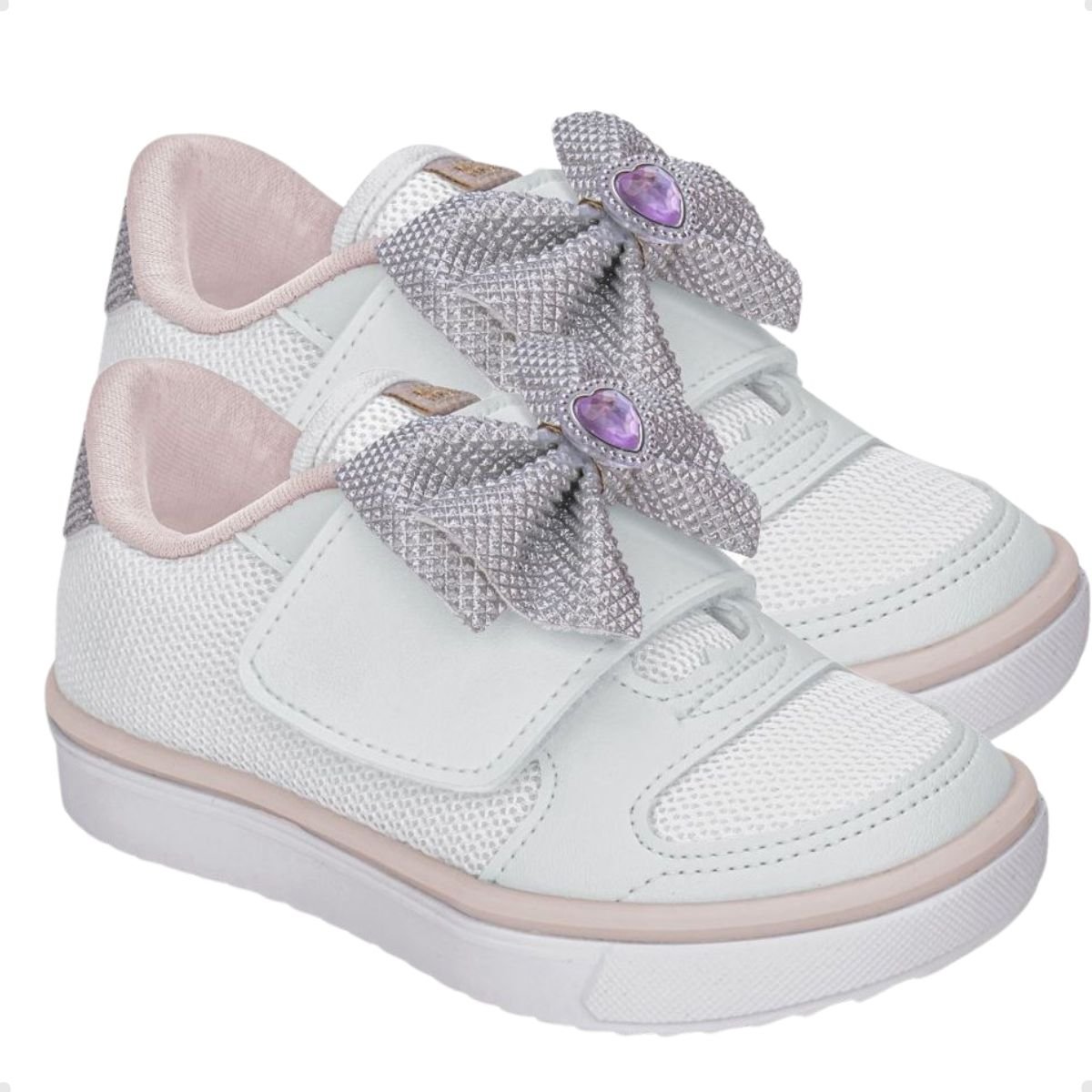 Tênis Casual Infantil Kidy Menina Branco Branco 2