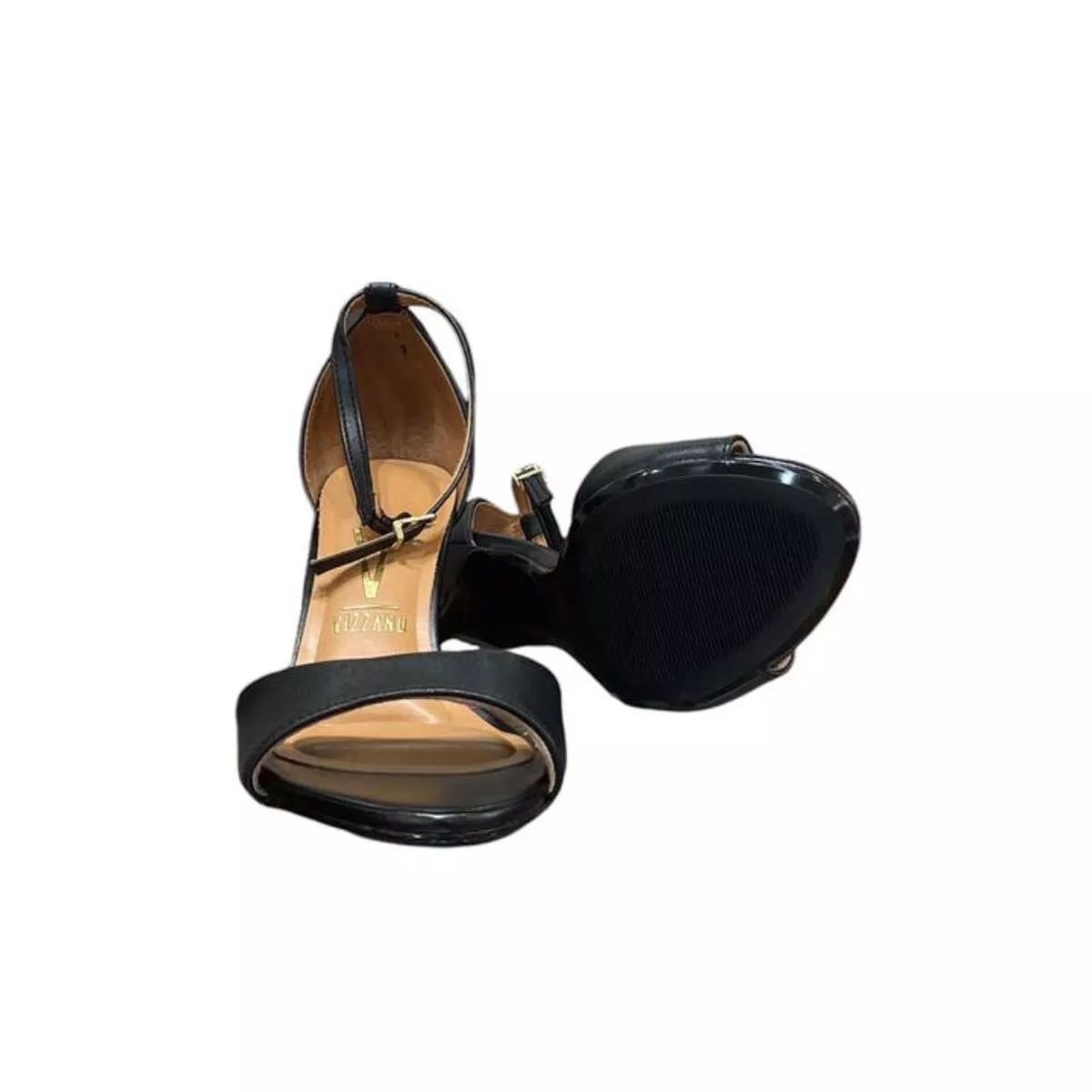 Sandália Feminina Salto Médio Fino Vizzano Preta Preto 3