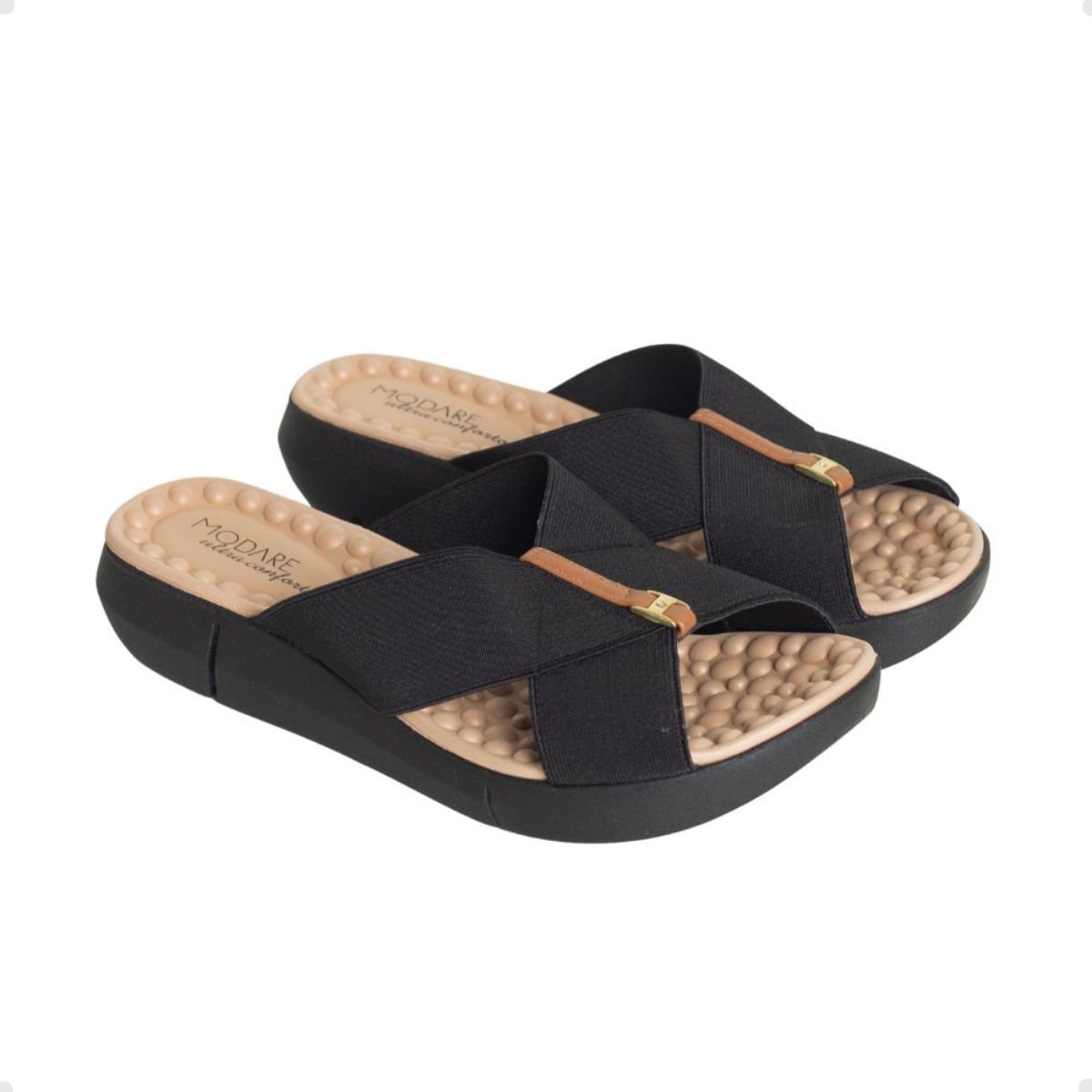 Tamanco Feminino Anabela Modare Preto Preto 2