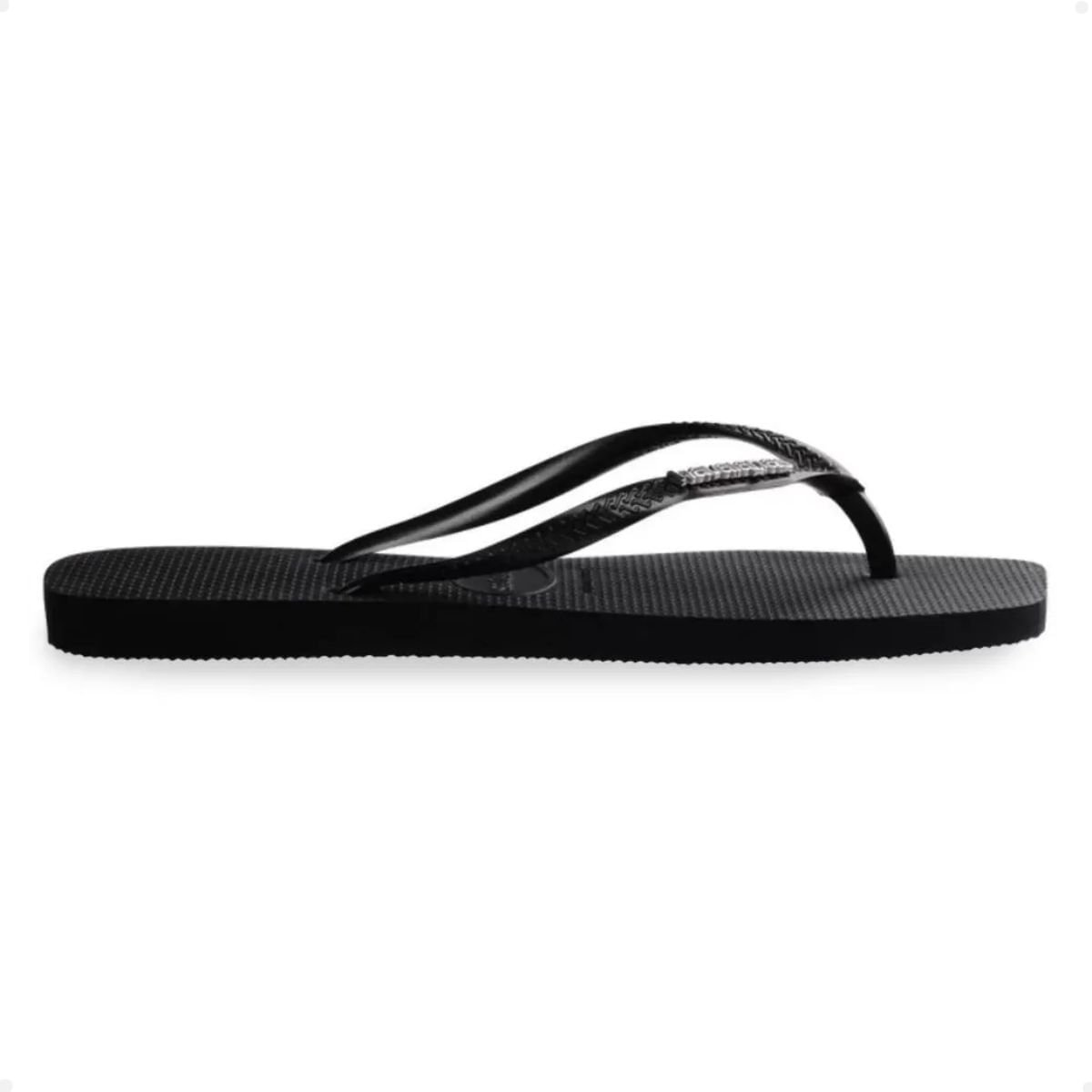 Chinelo Feminino Dedo Havaianas Sq Logo Met Preta Preto 2