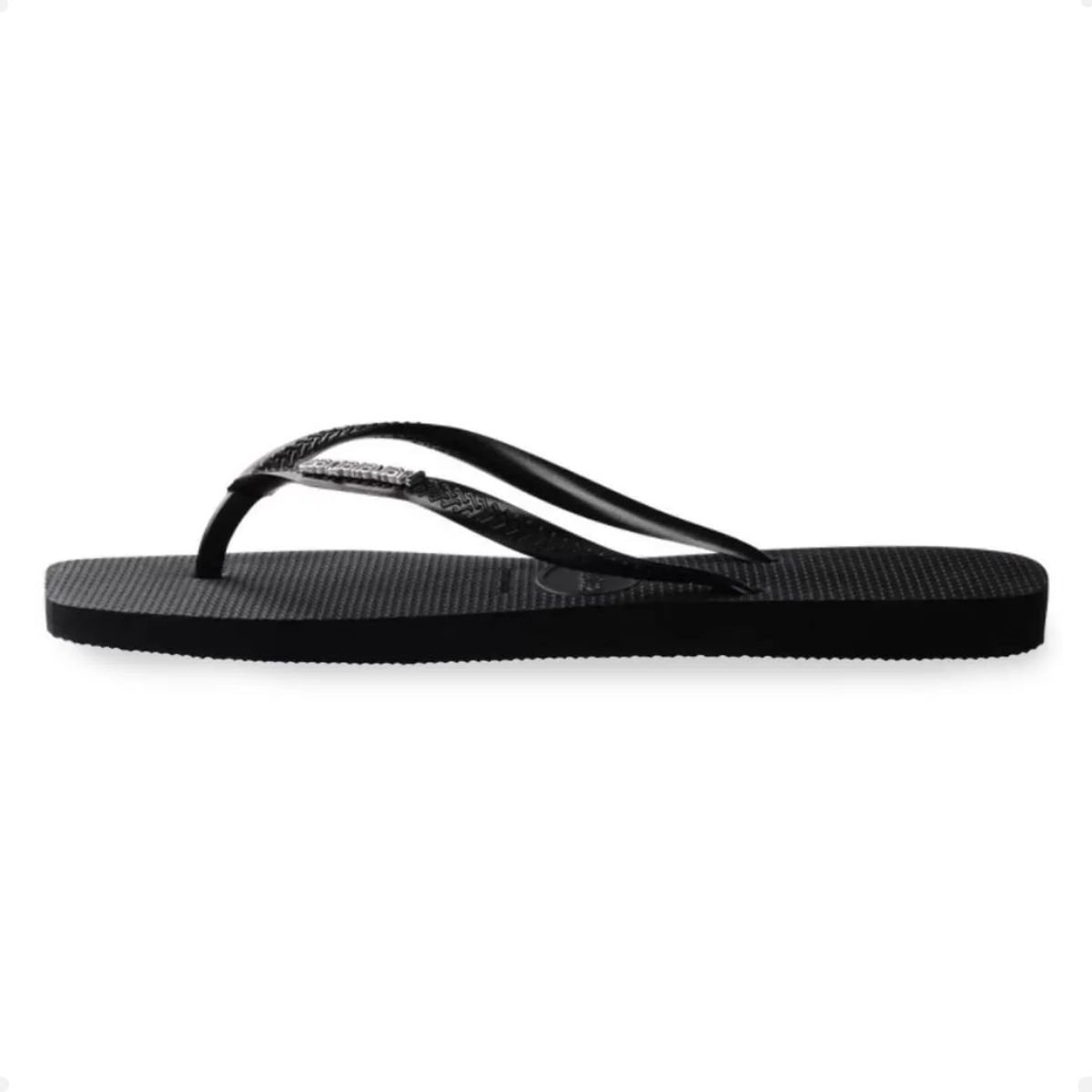 Chinelo Feminino Dedo Havaianas Sq Logo Met Preta Preto 5