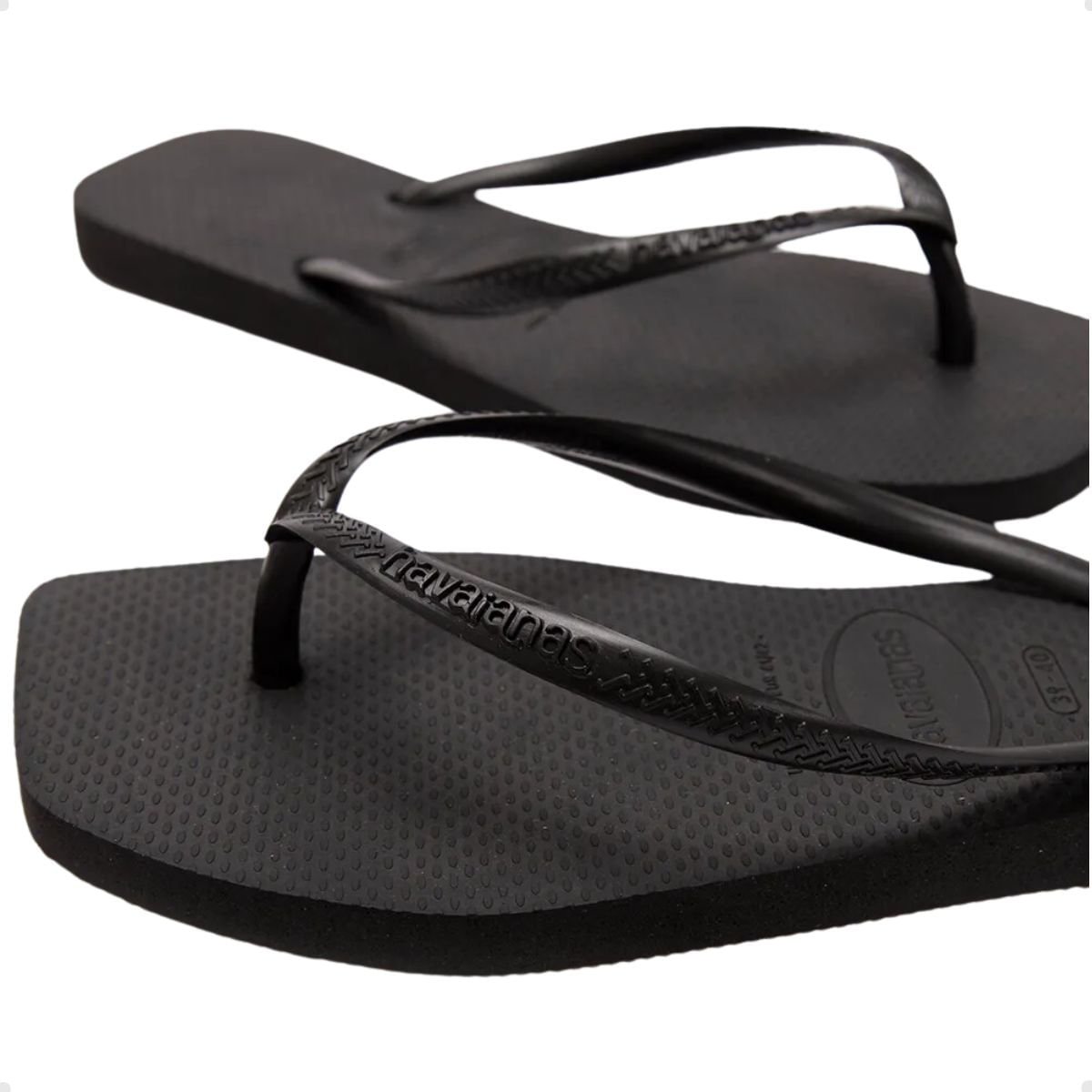 Chinelo Feminino Dedo Slim Square Havaianas Preta Preto 3