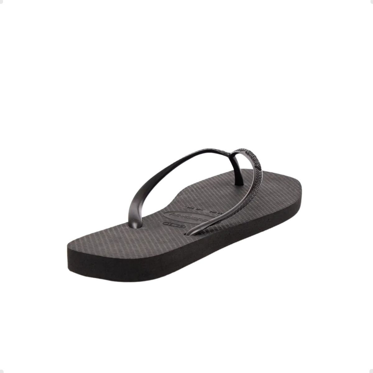 Chinelo Feminino Dedo Slim Square Havaianas Preta Preto 4