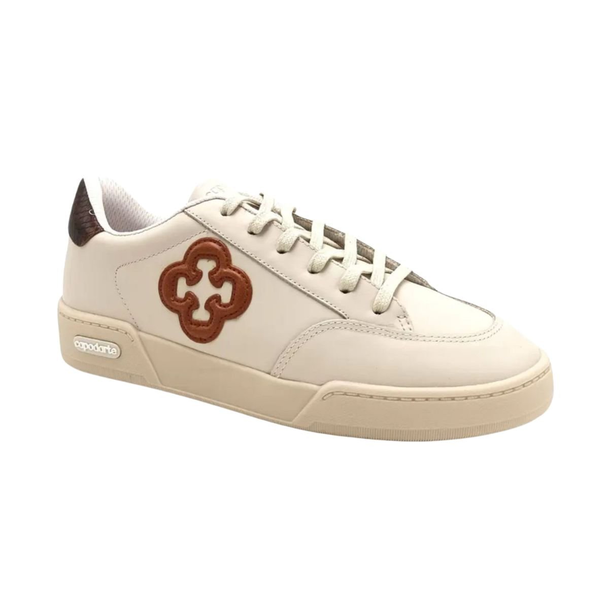 Tênis Moda Feminino Casual Capodarte Bege Preto 2