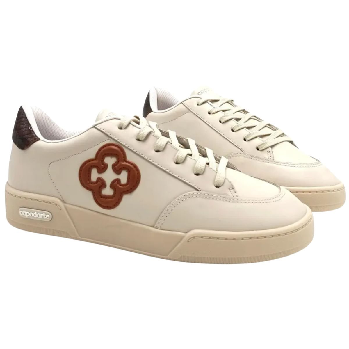 Tênis Moda Feminino Casual Capodarte Bege Preto 4