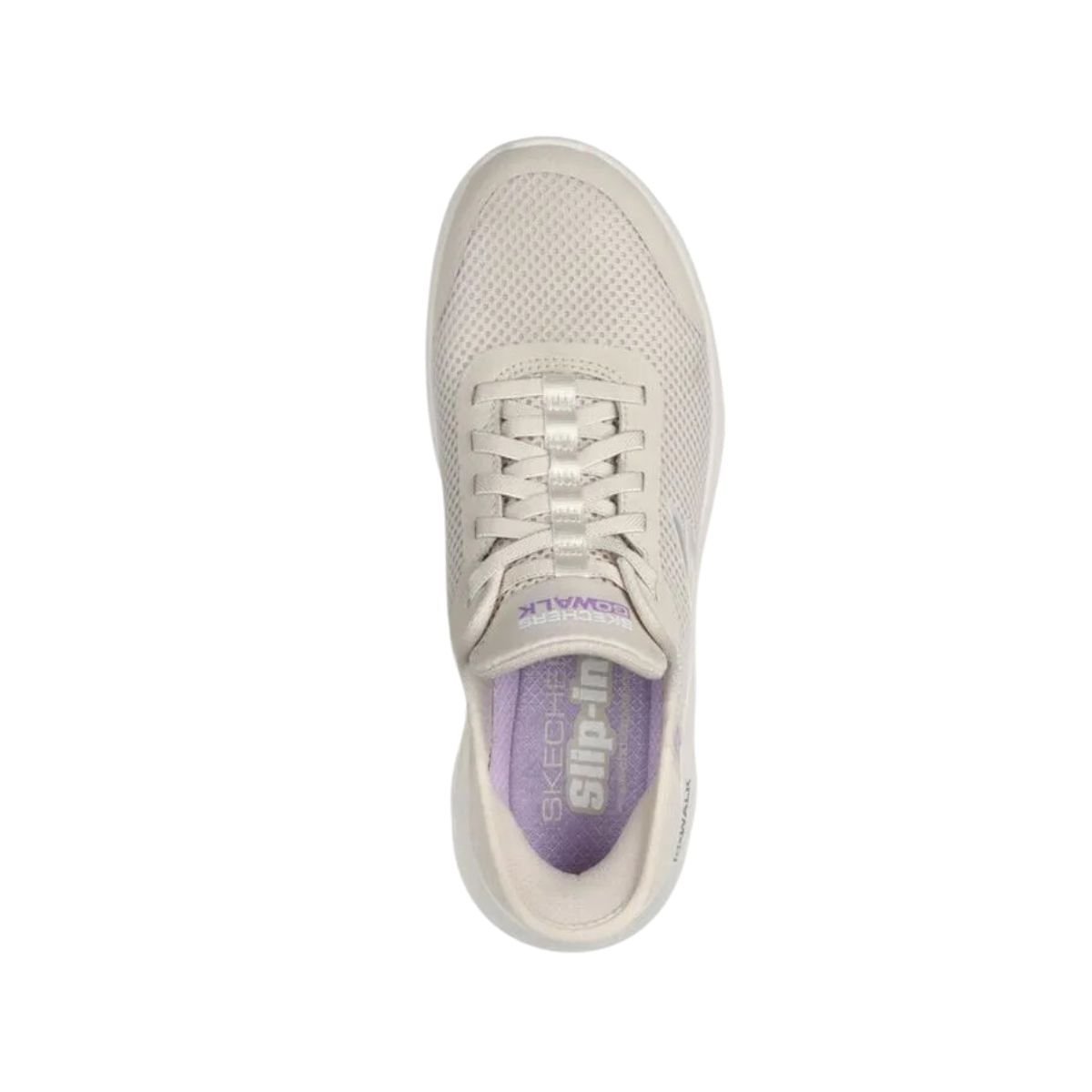 Tenis Running Fem Skechers Go Walk Flex - Grand Entry 124836- Bege 2