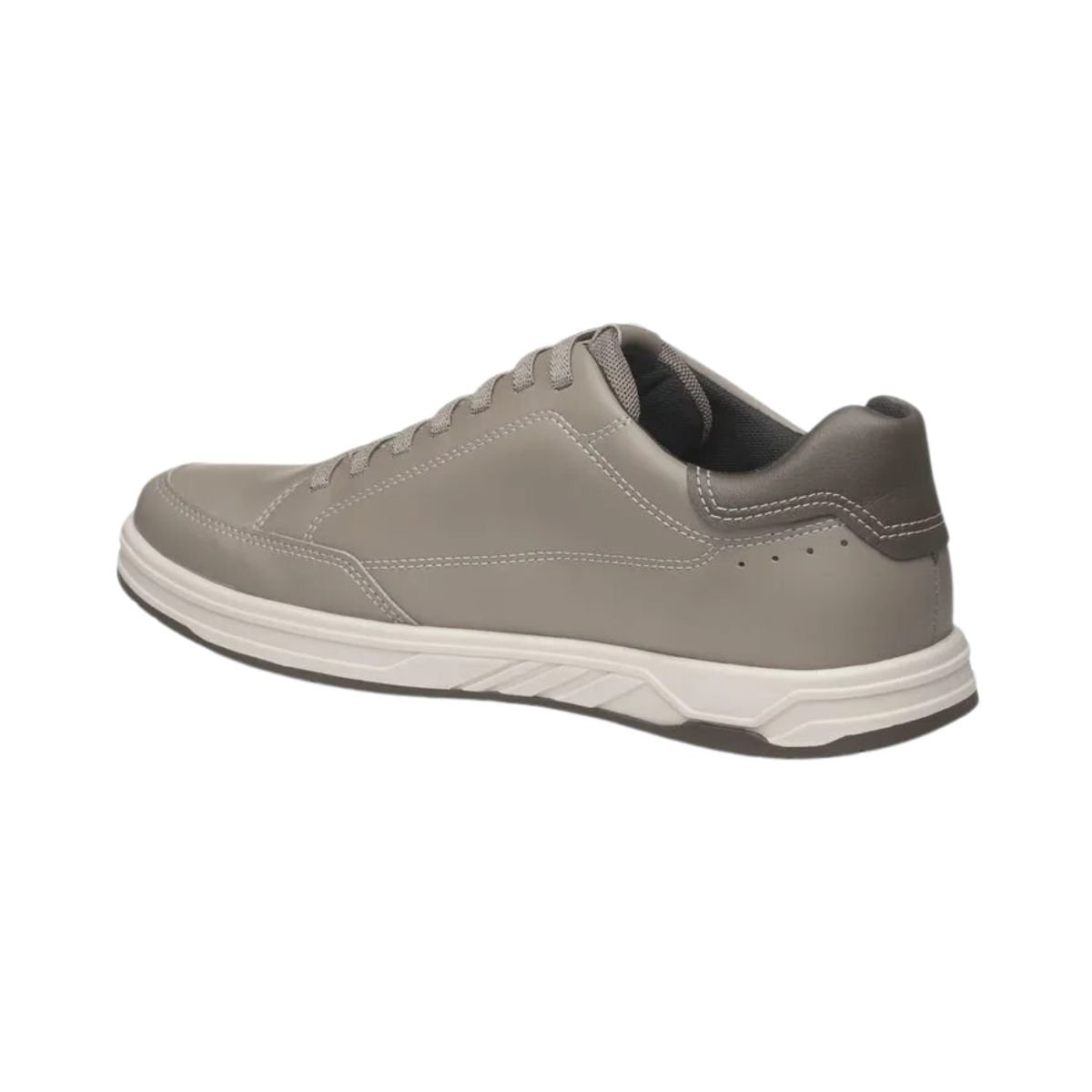 Sapatênis Masculino Em Microfibra Pegada Bege Cinza 3