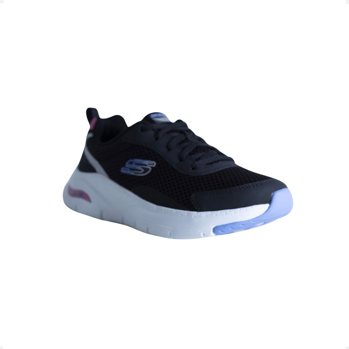 Tênis Running Feminino Skechers Arch Fit Preto Azul 2