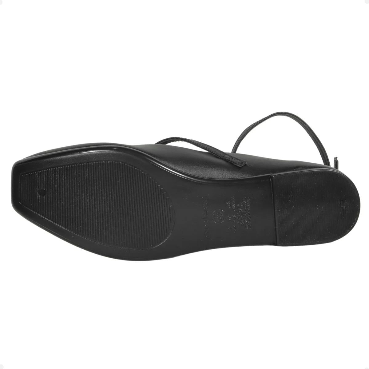 Sapatilha Feminina Bico Quadrado Moleca Preta Preto 4