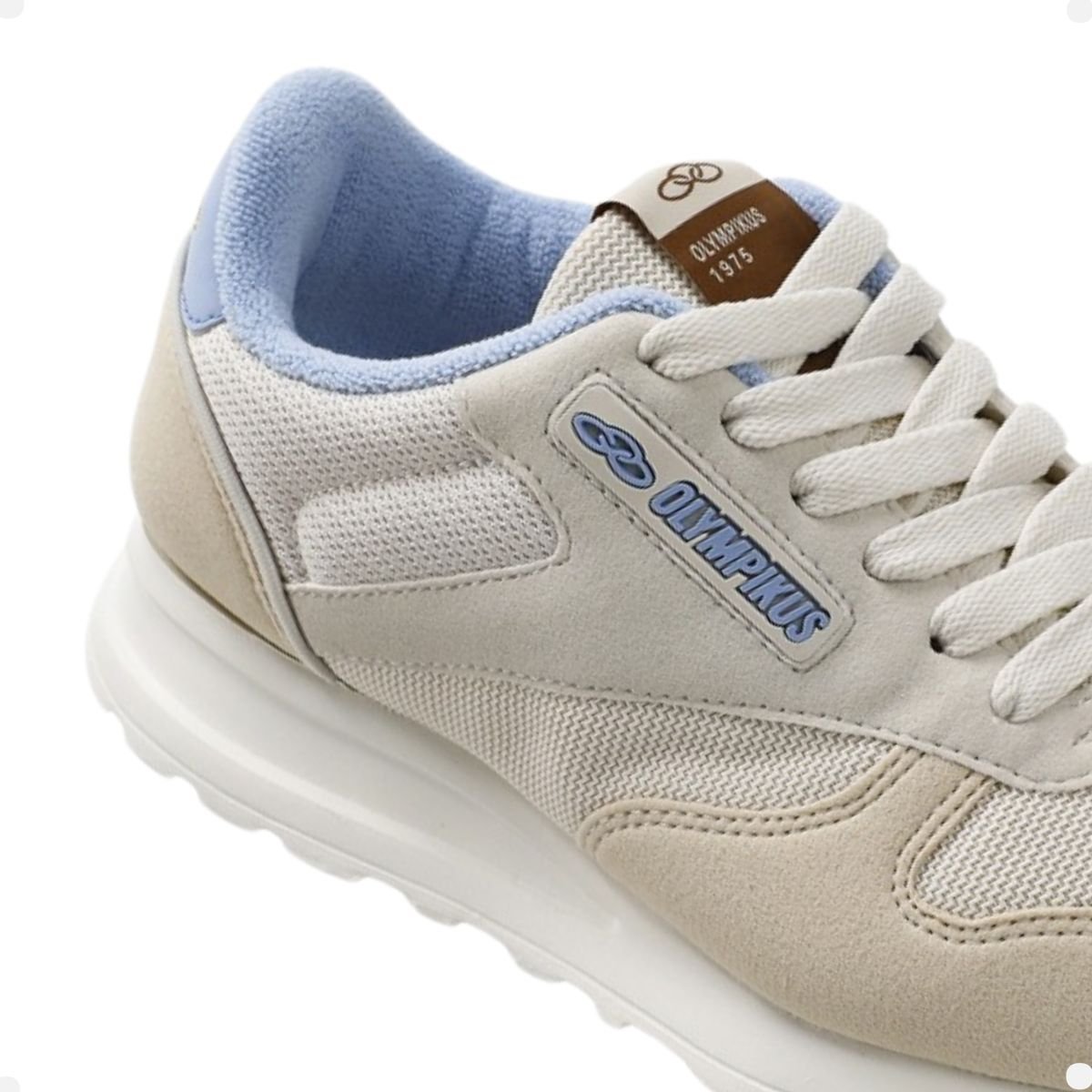 Tenis Casual Feminino Casual Olympikus Jogging 101 Se Marrom Bege