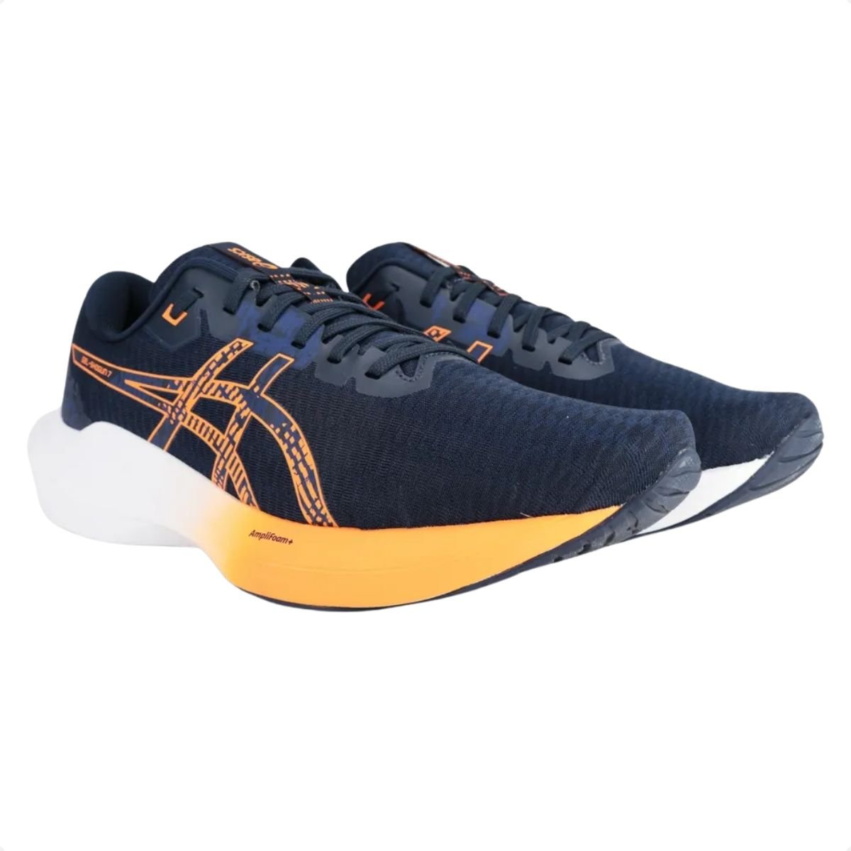 Tênis Running Masculino Asics Gel-Shogun 7 Azul E Laranja Azul Marinho 2