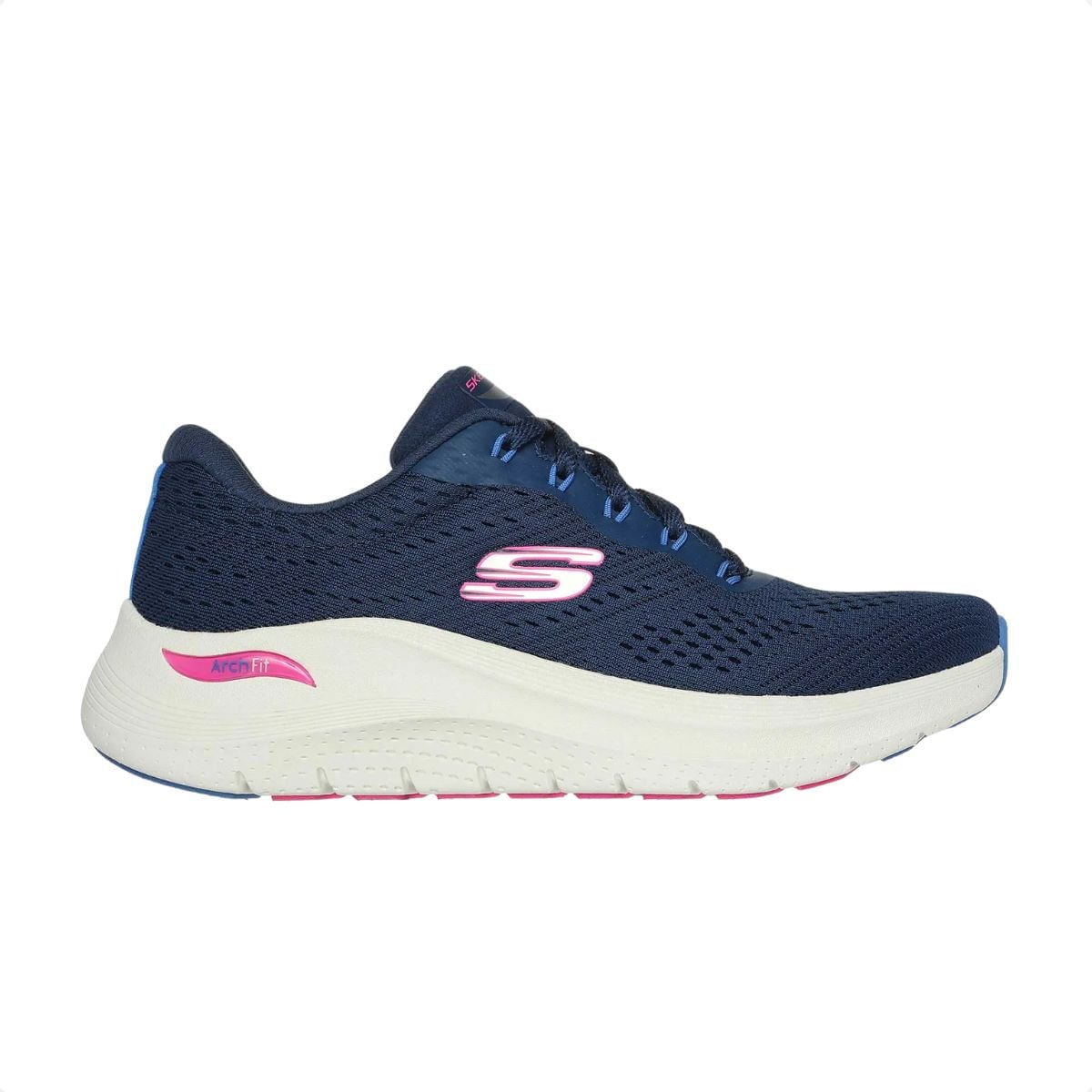 Tênis Running Feminino Skechers Arch Fit 2.0 Big League Azul Azul 7