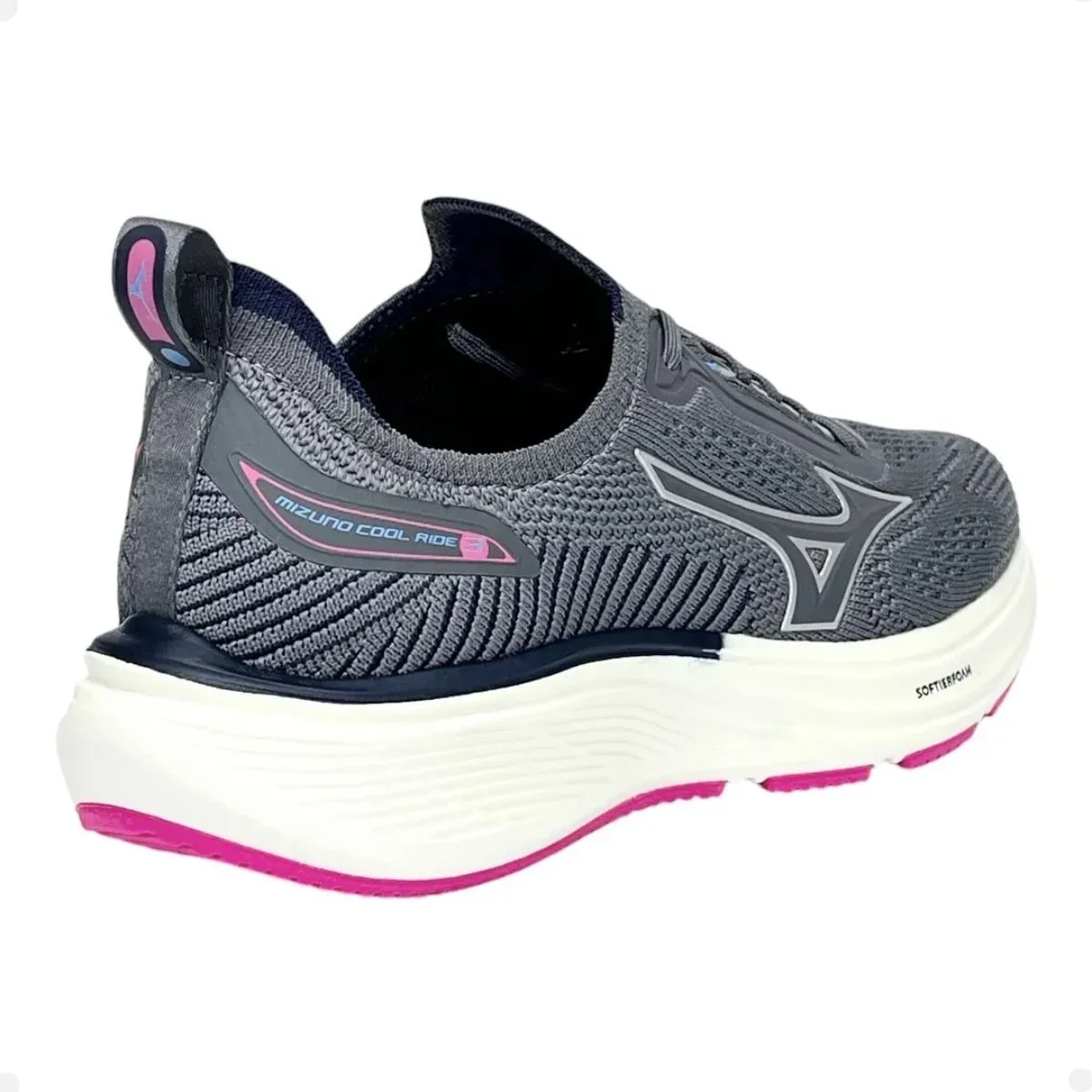 Tênis Running Feminino Mizuno Cool Ride 3 Chumbo Cinza 3
