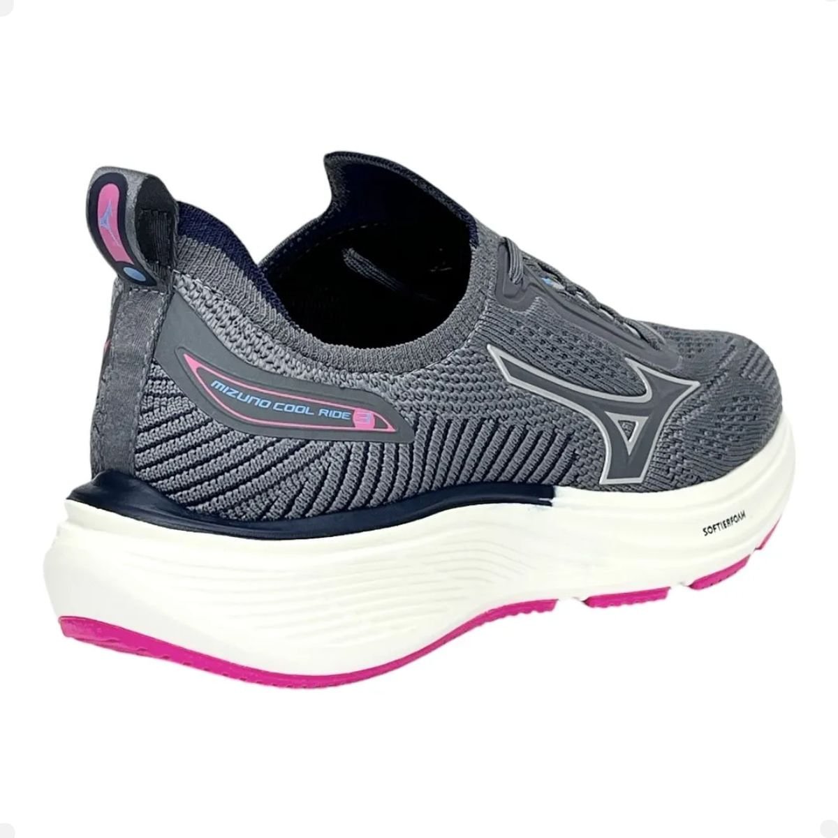Tênis Running Feminino Mizuno Cool Ride 3 Chumbo Cinza 3