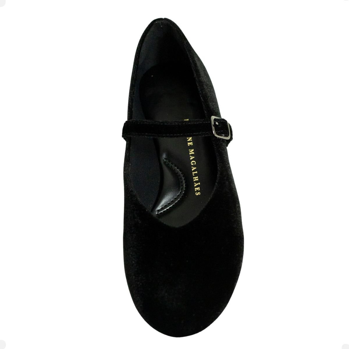 Sapatilha Classy Veludo Preto Preto 3