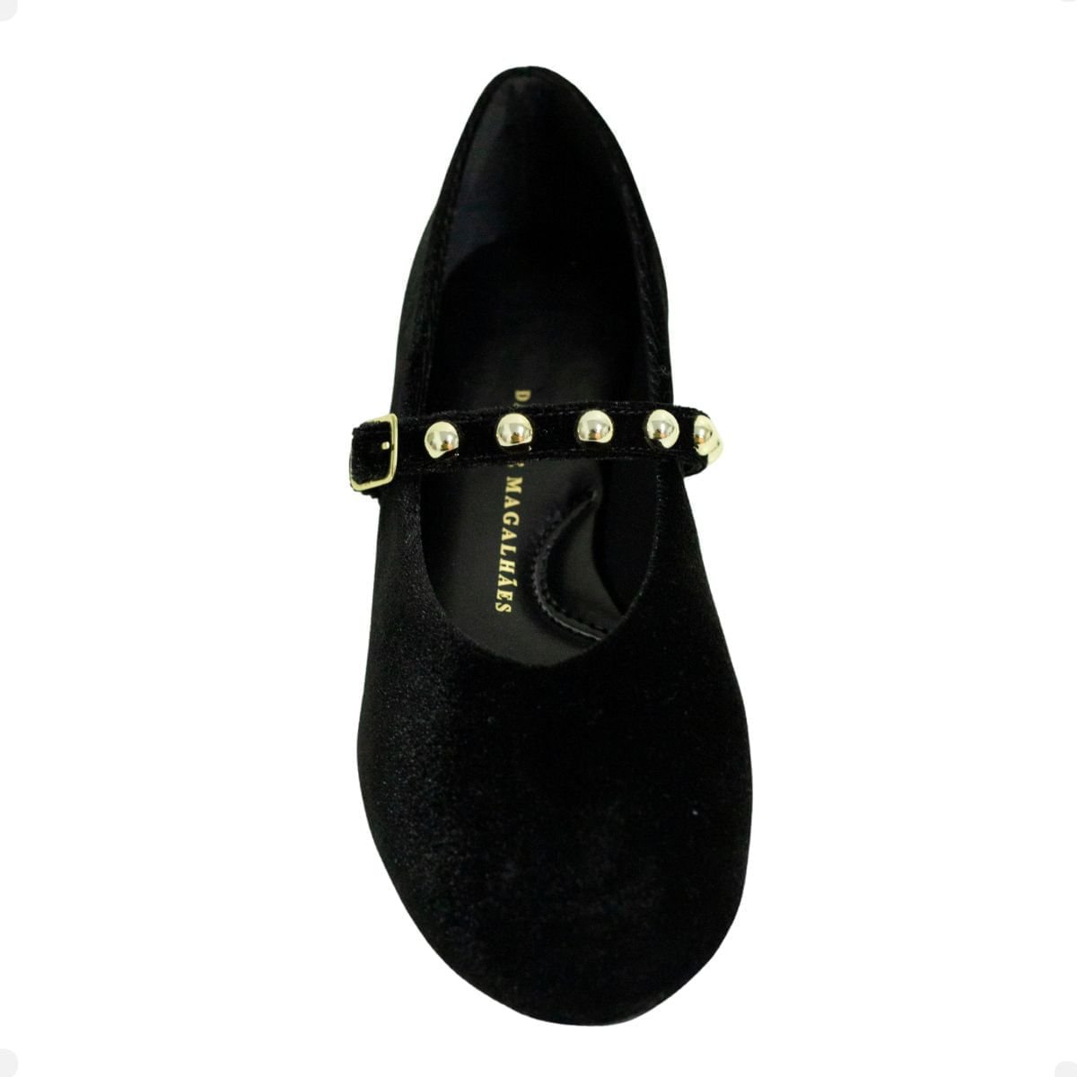 Sapatilha Classy Preta Com Spikes Preto 3