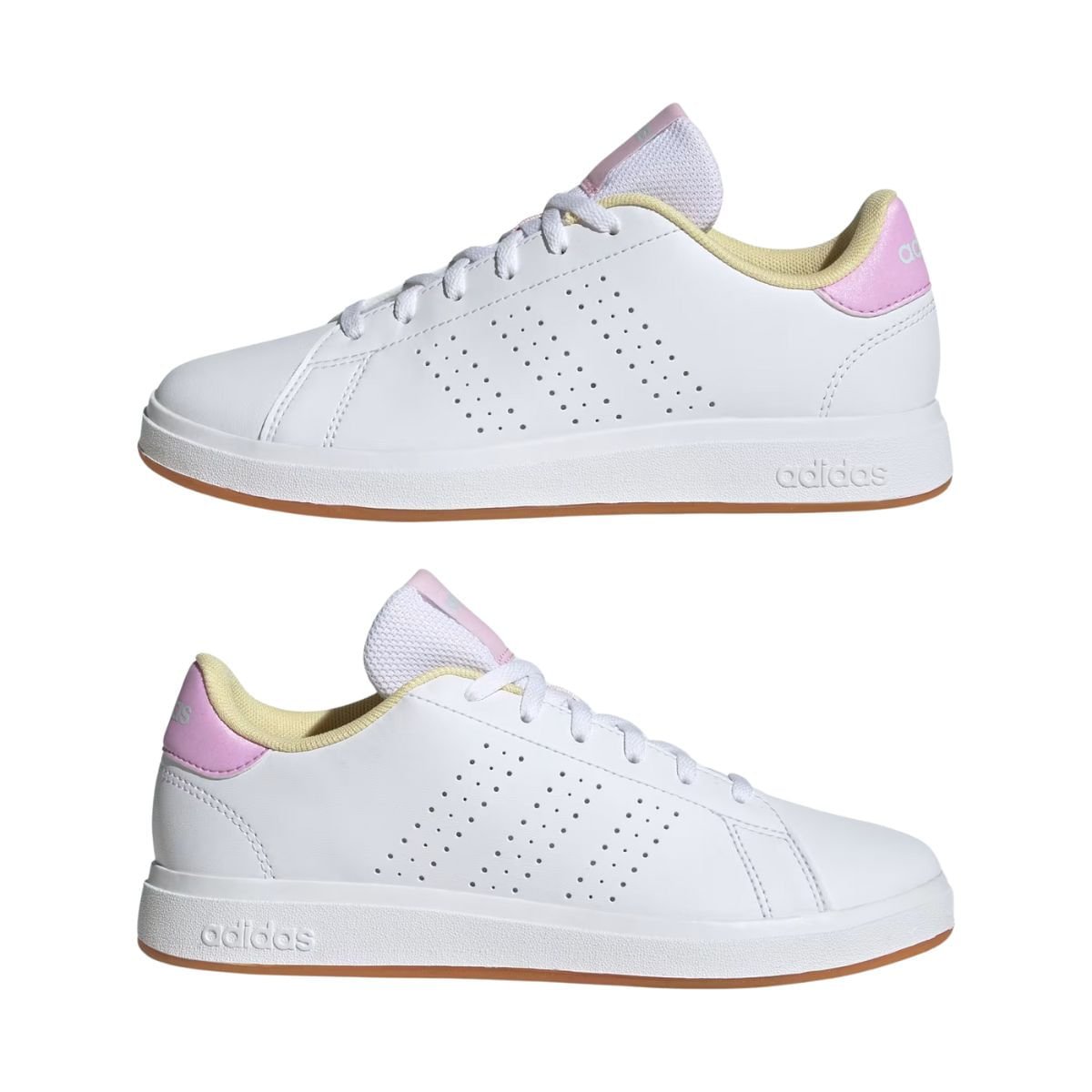Tênis Casual Infantil Adidas Advantage Base Junior Branco Branco 8