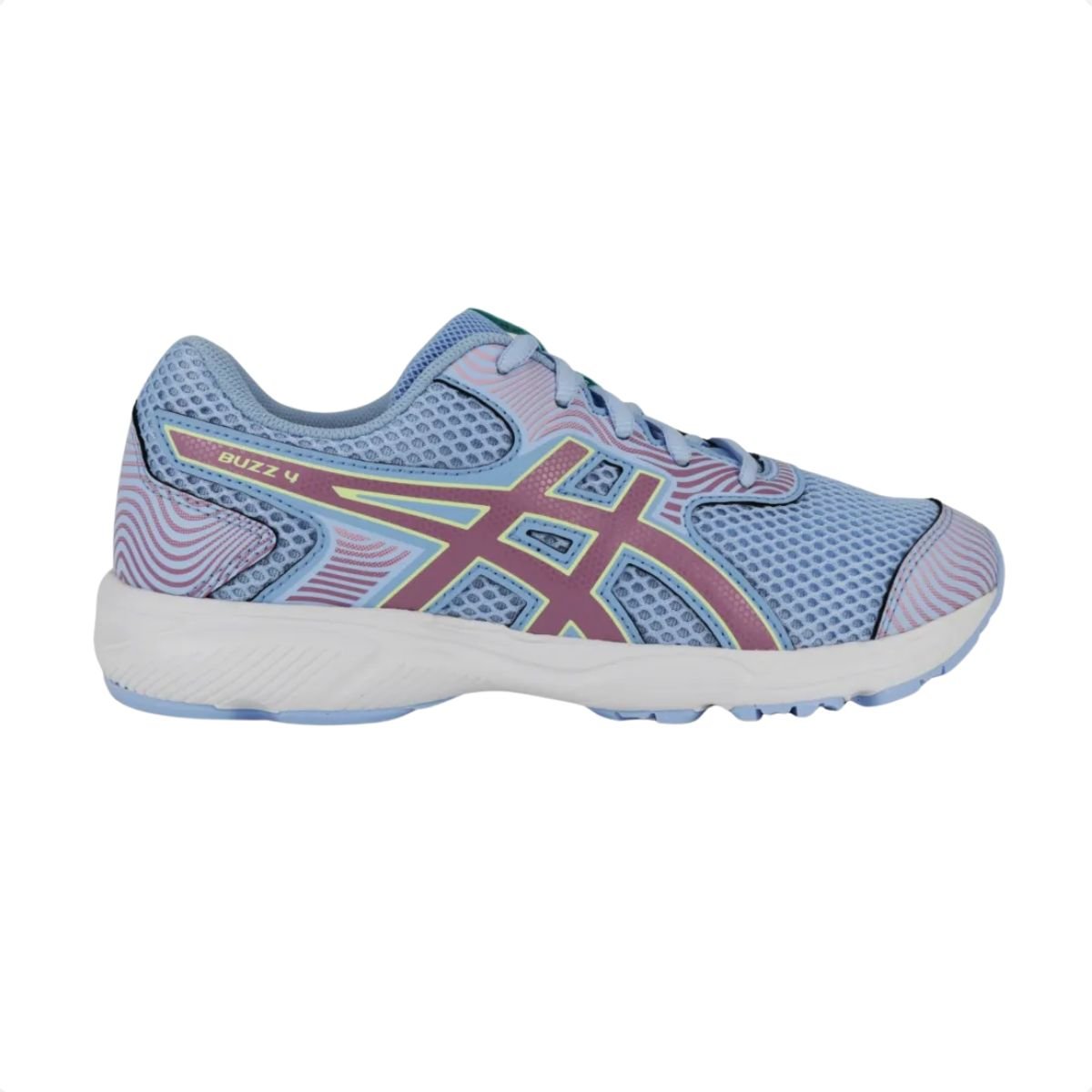 Tênis Running Infantil Asics Buzz 4 Azul Claro