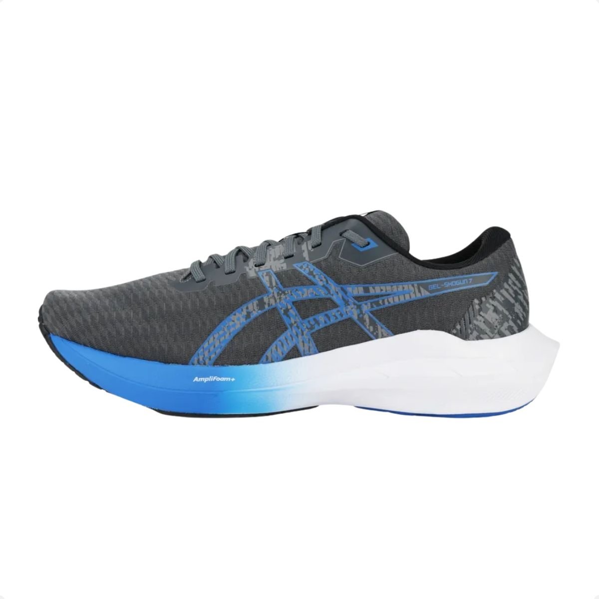 Tênis Running Masculino Asics Gel-Shogun 7 Chumbo E Azul Preto 5